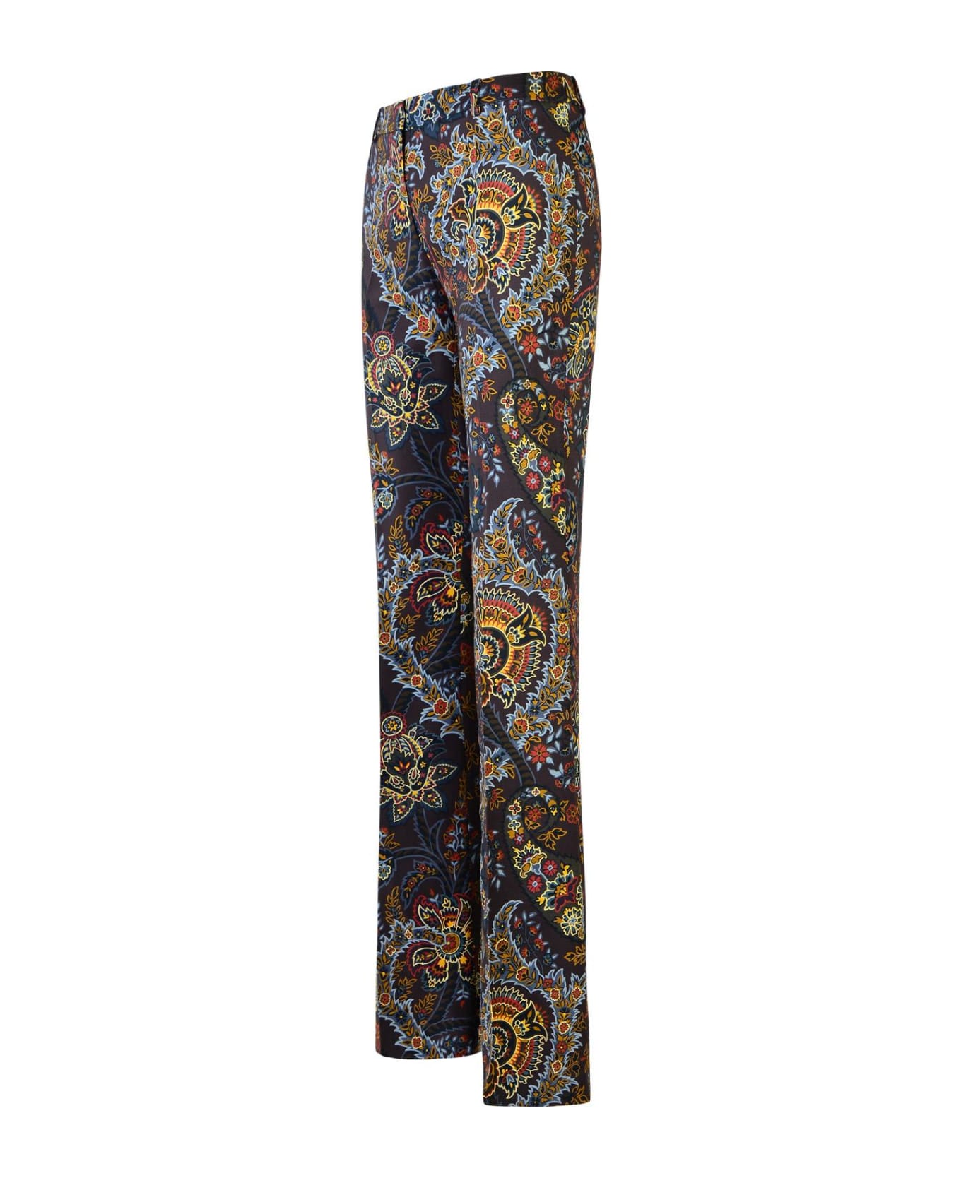 Etro Brown Viscose Trousers - Black