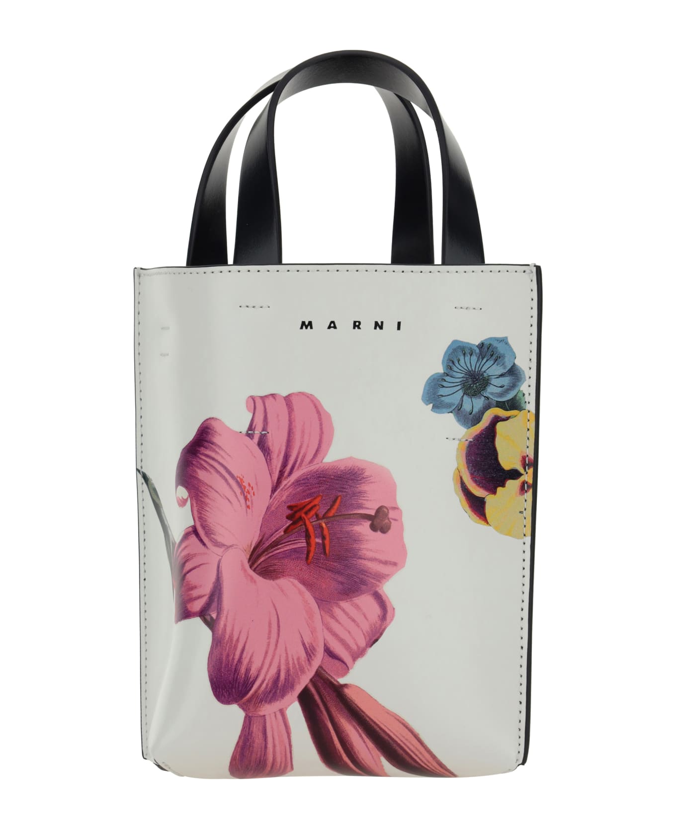 Marni Tote Handbag - Lily White/pink/black バッグ