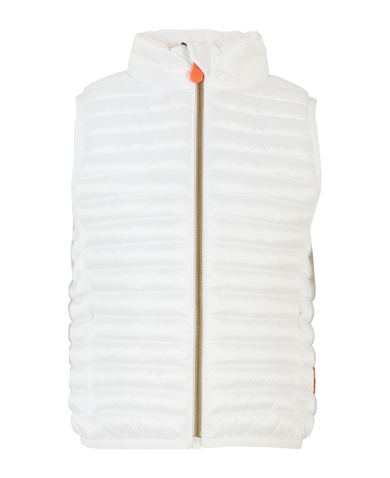 Save the Duck White Ava Vest For Girl With Logo - White