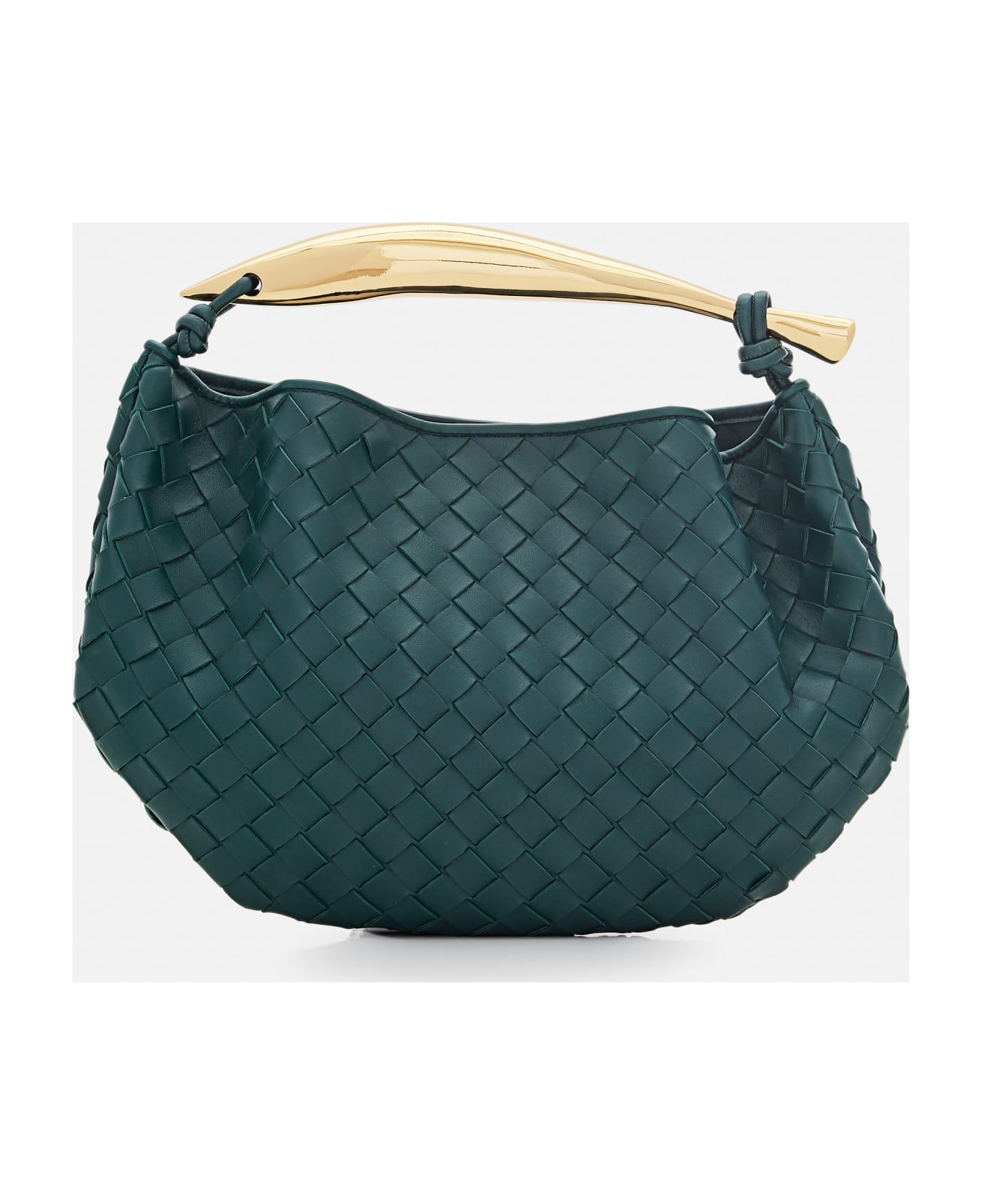 Bottega Veneta Sardine Leather Top Handle Bag - Green