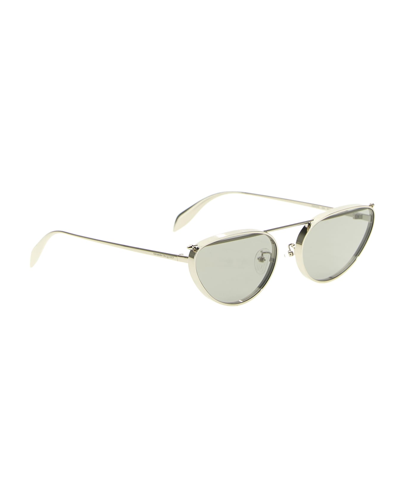 Alexander McQueen Eyewear Front Piercing Cat-eye Sunglasses - Argento