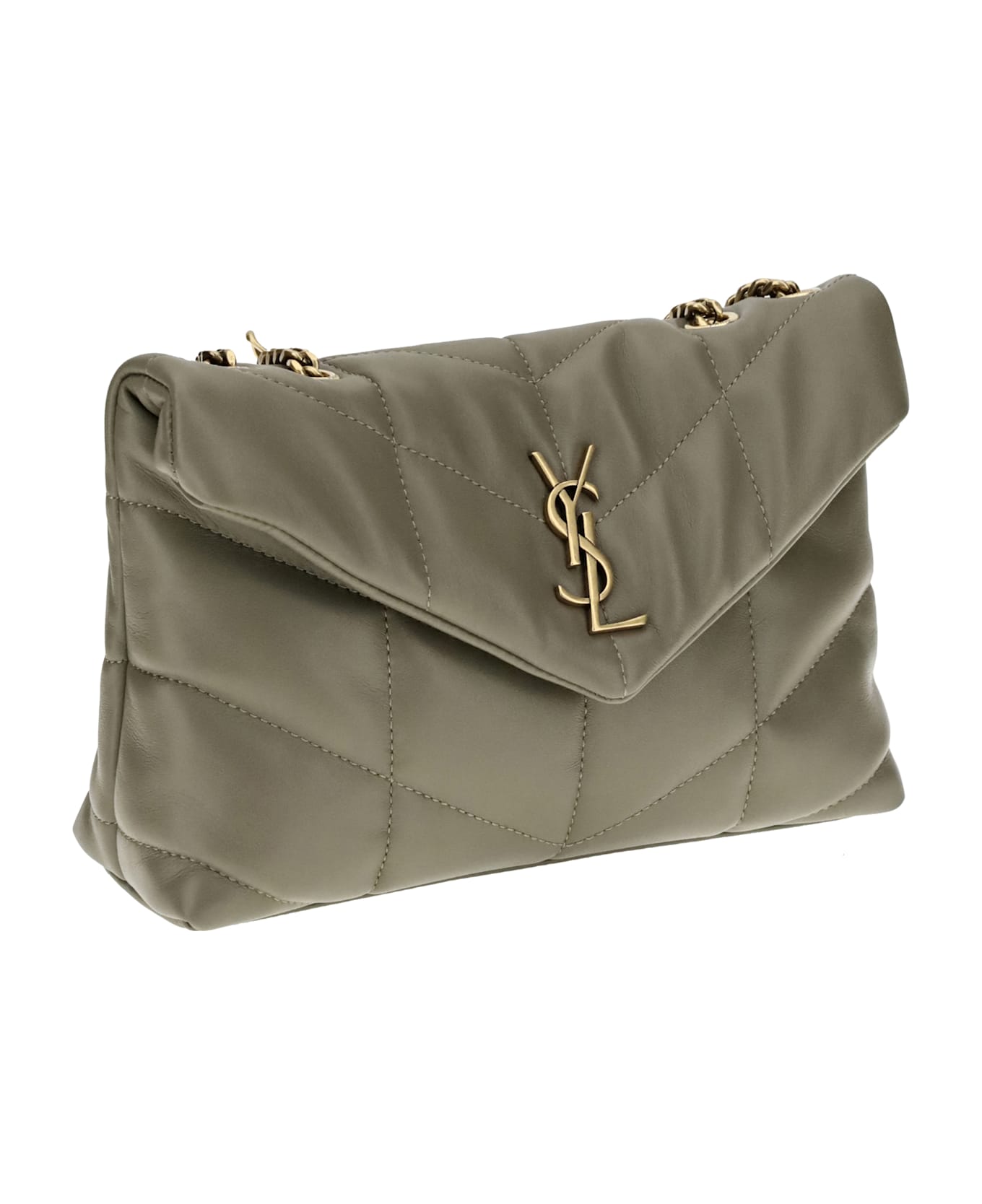 Saint Laurent Puffer Toy Shoulder Bag - MILITARY GREEN