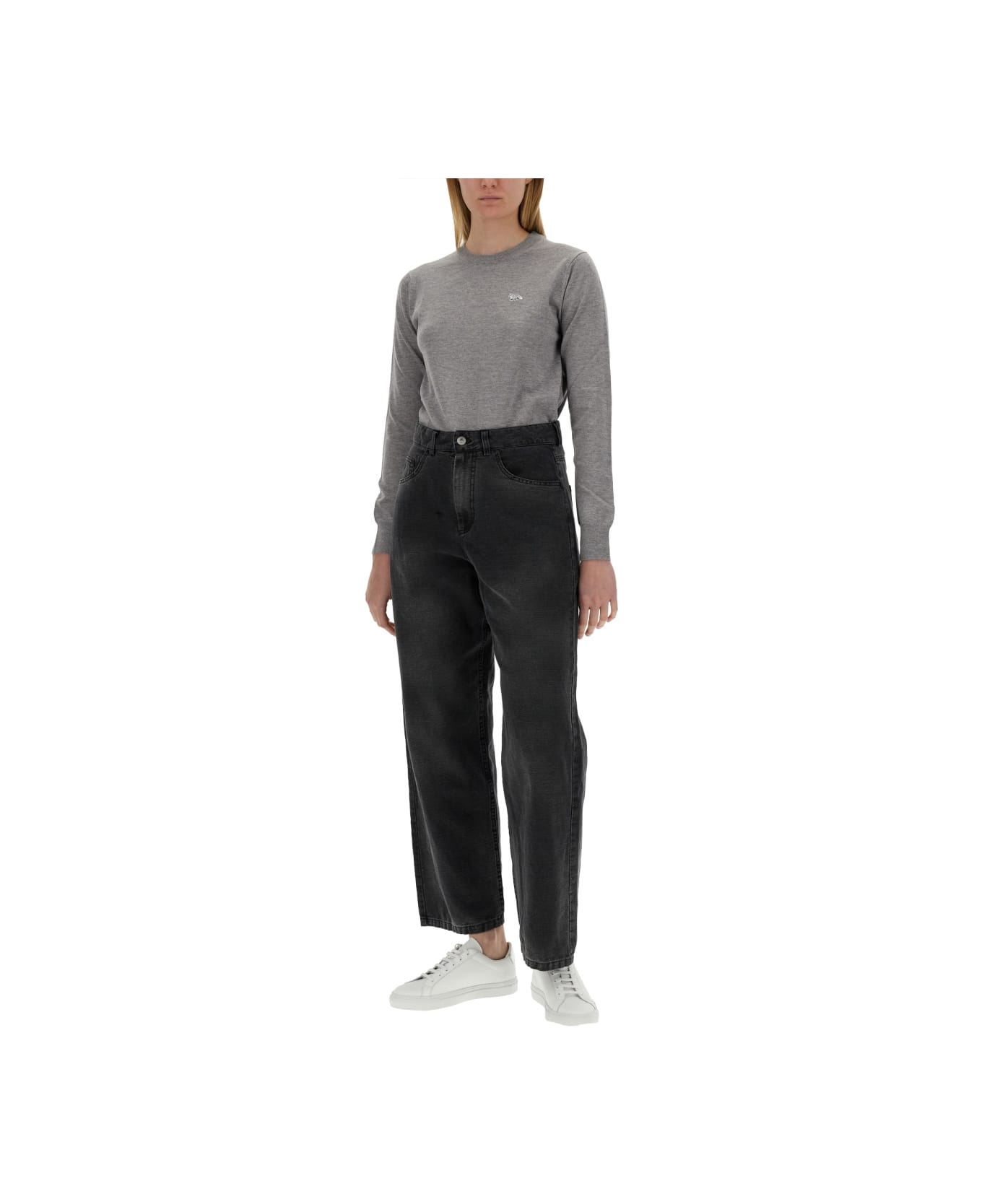 Maison Kitsuné 'baby Fox' Jersey - Grey