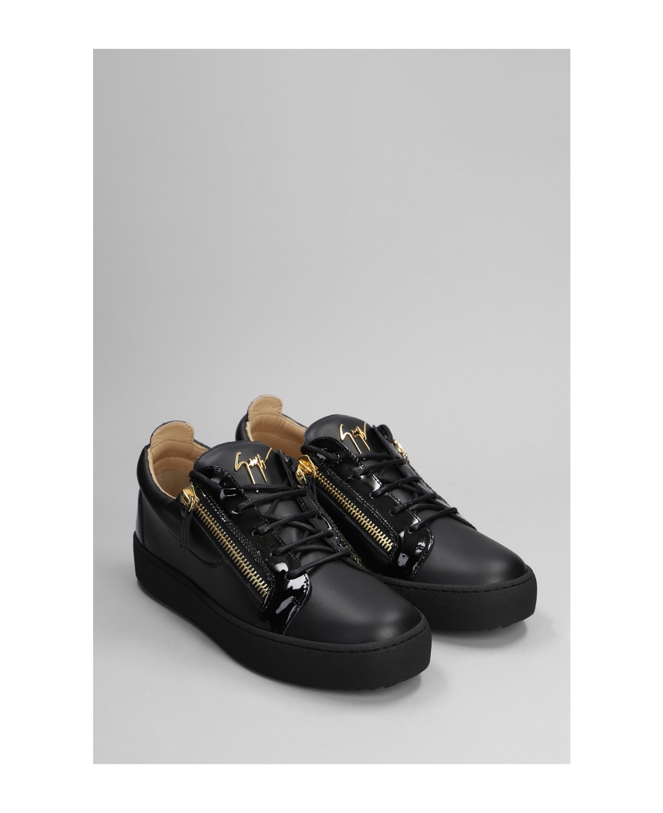 Giuseppe Zanotti Frankie Sneakers In Black Leather - black