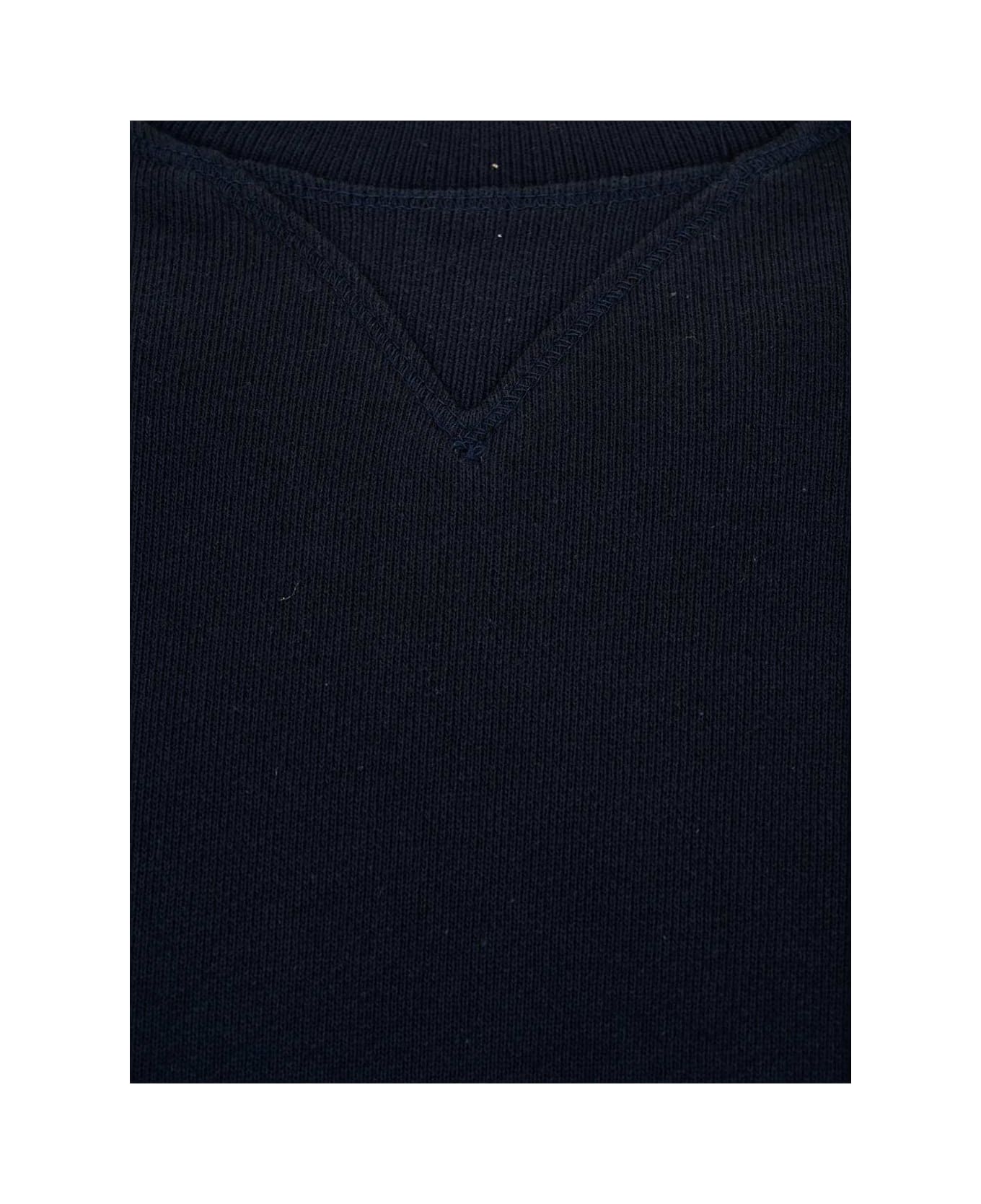 Thom Browne Blue 
4-bar
 Crewneck Sweatshirt - navy