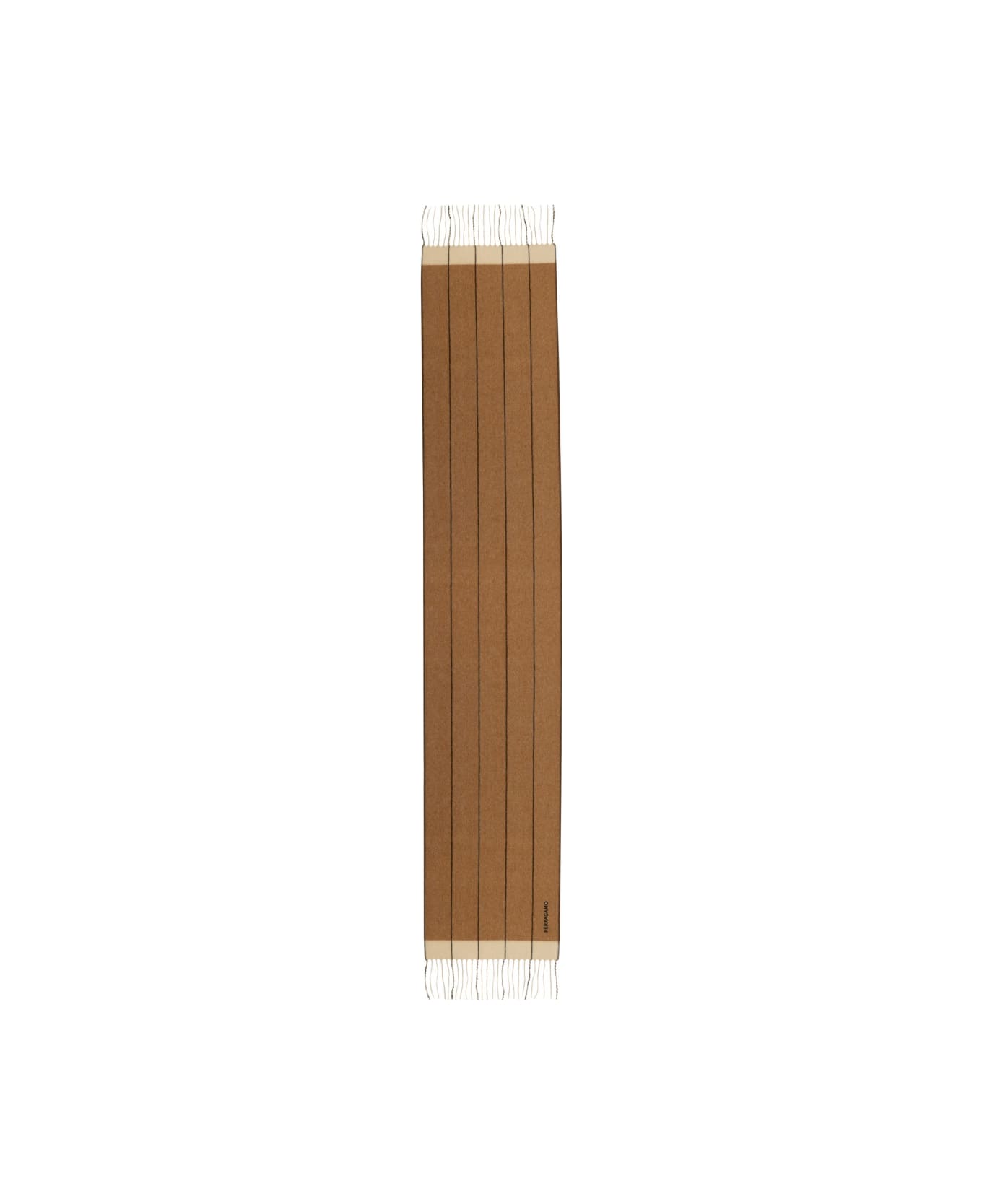 Ferragamo Cashmere Blend Scarf - BEIGE