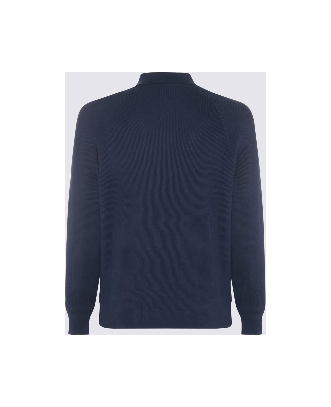 Brunello Cucinelli Navy Blue Cotton Polo Shirt