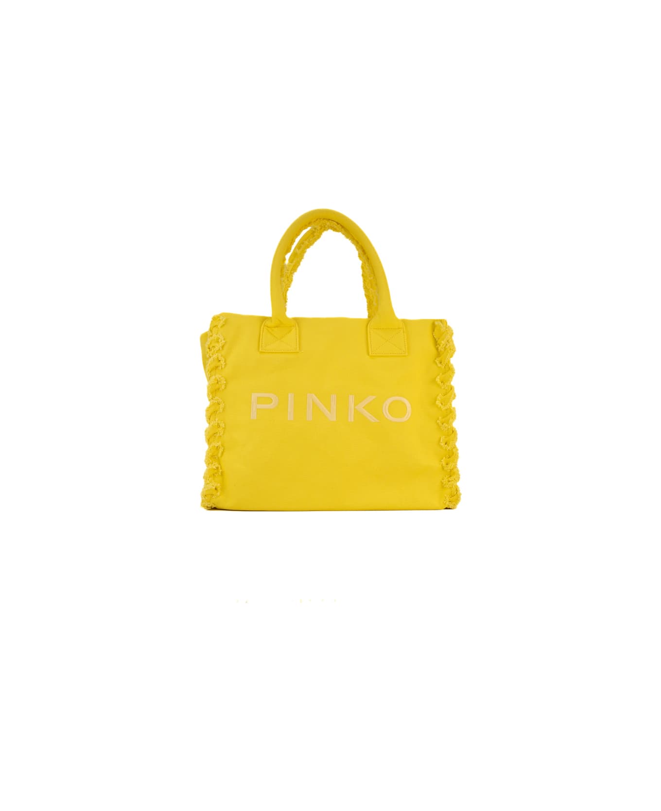Pinko Canvas Beach Shopper - Giallo sole-antique gold