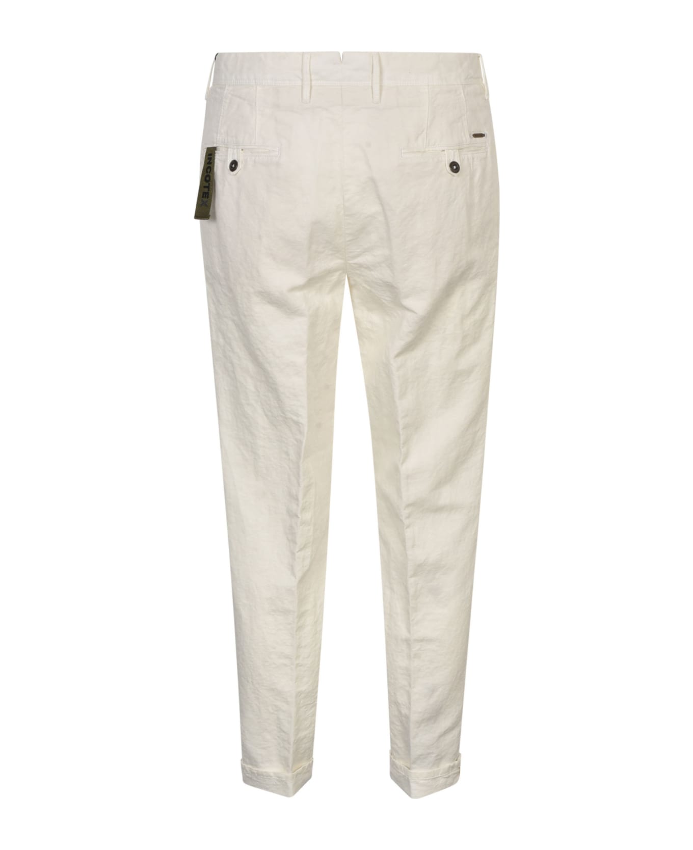 Incotex Plain Cropped Trousers - Bianco