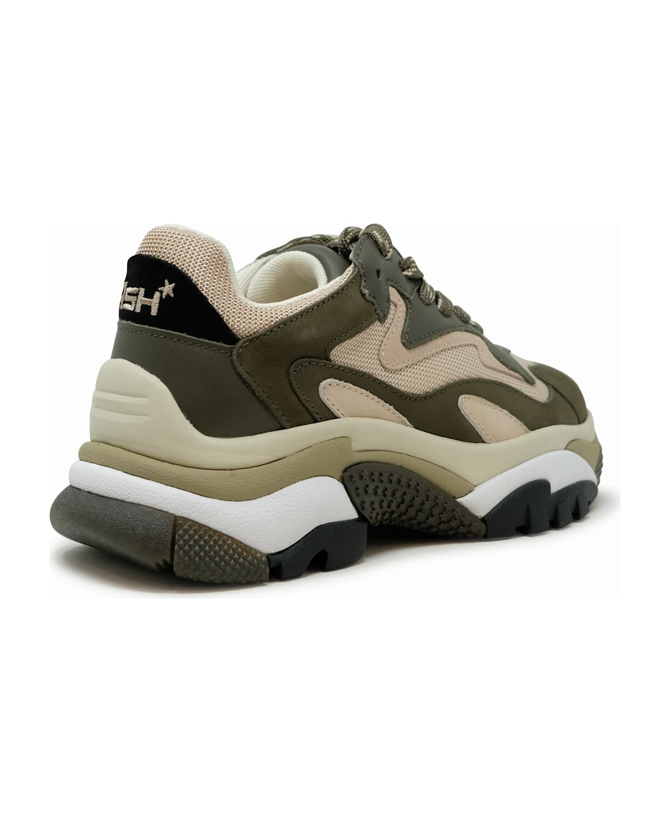 Ash Military Green Leather Addict03 Sneakers - MILITARY GREEN