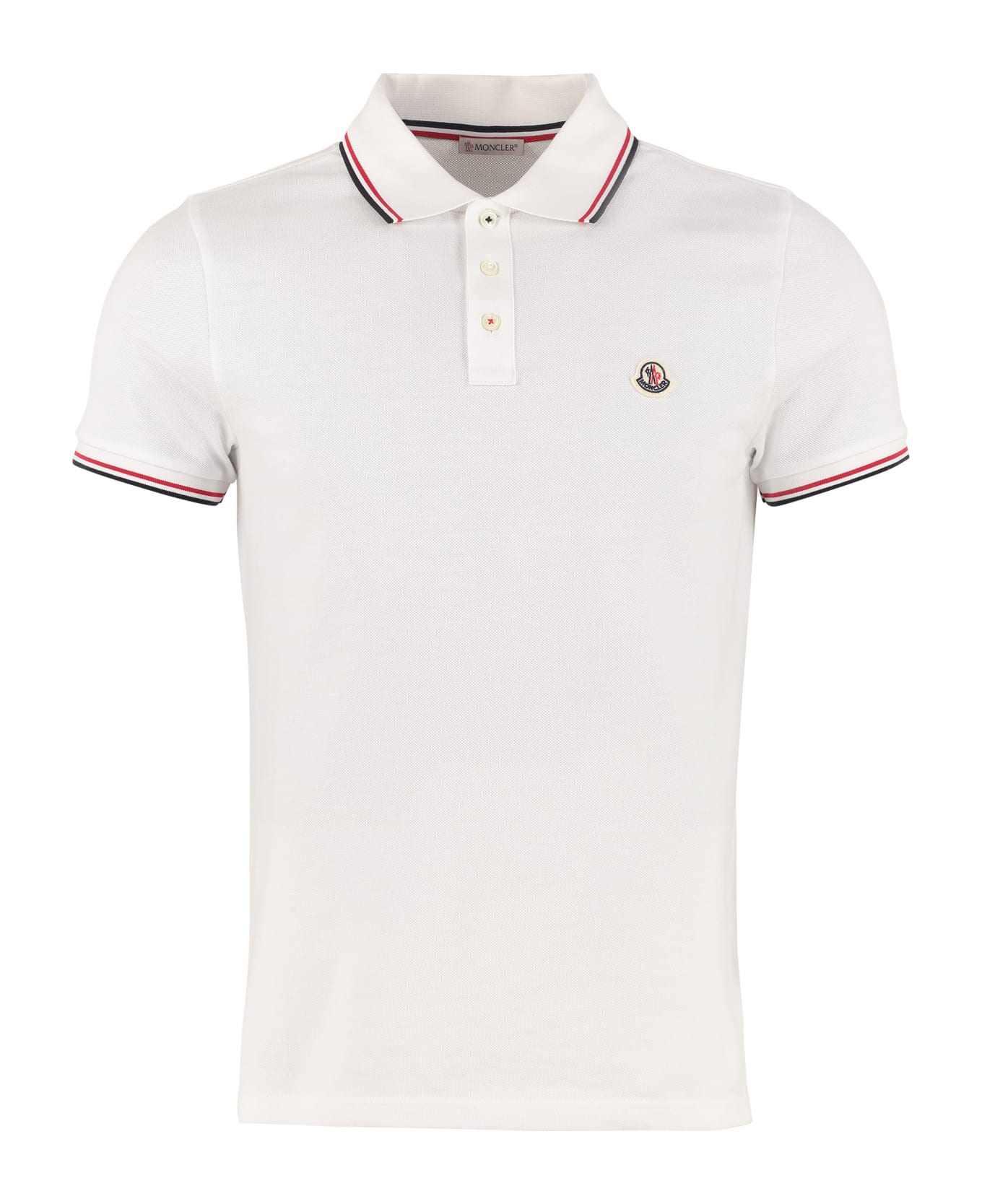 Moncler Cotton Piquet Polo - White