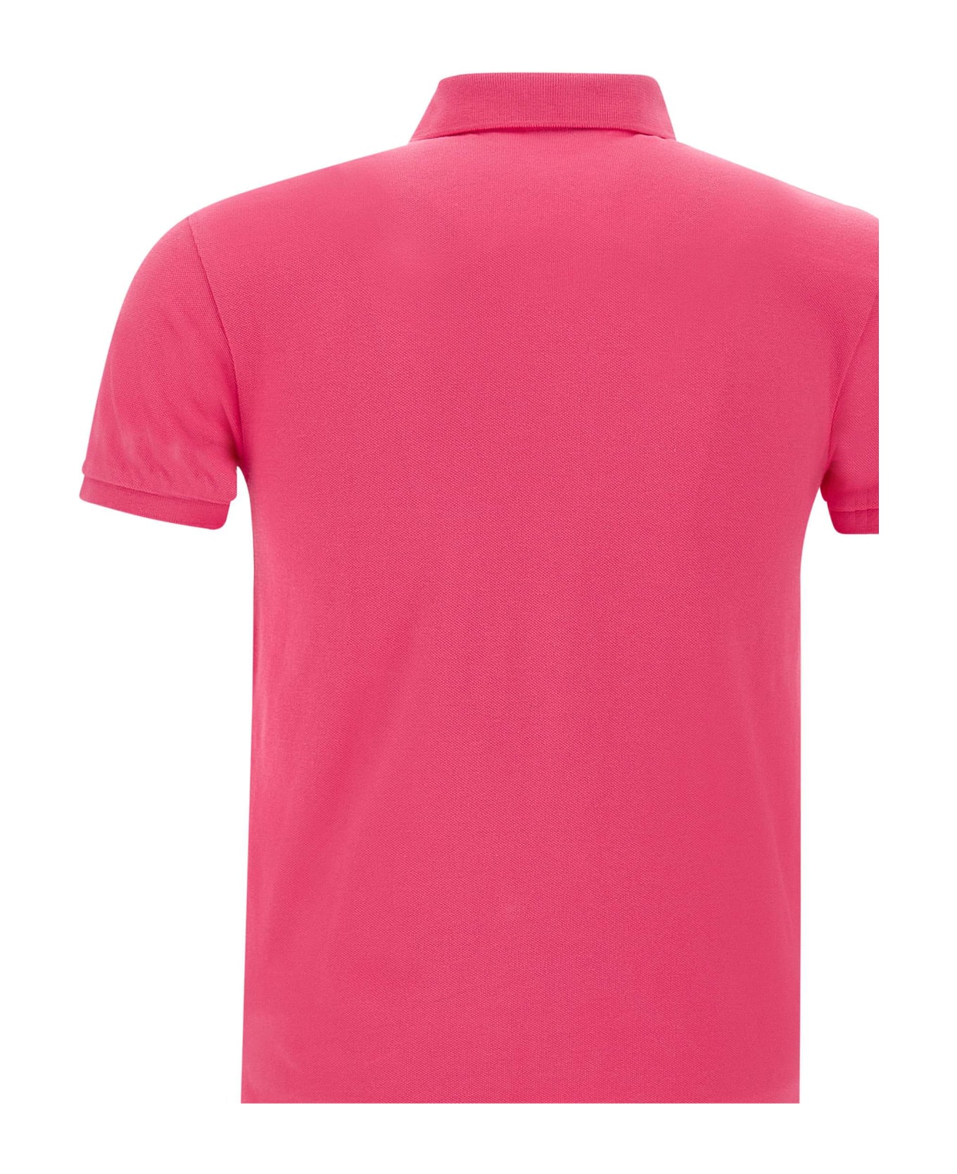 Polo Ralph Lauren Fuchsia And White Slim-fit Pique Polo Shirt - Pink ポロシャツ