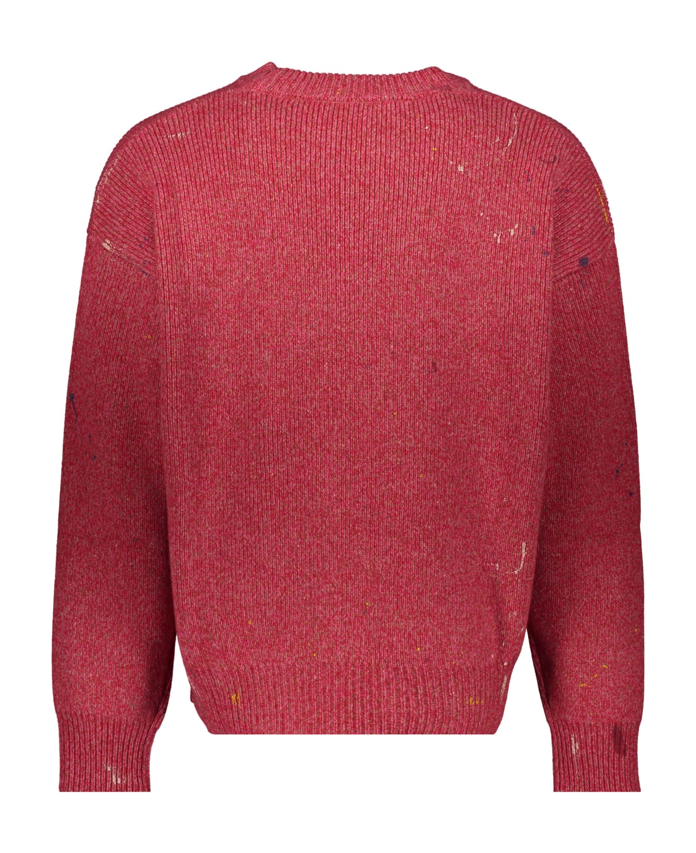 Palm Angels Long Sleeve Crew-neck Sweater - red