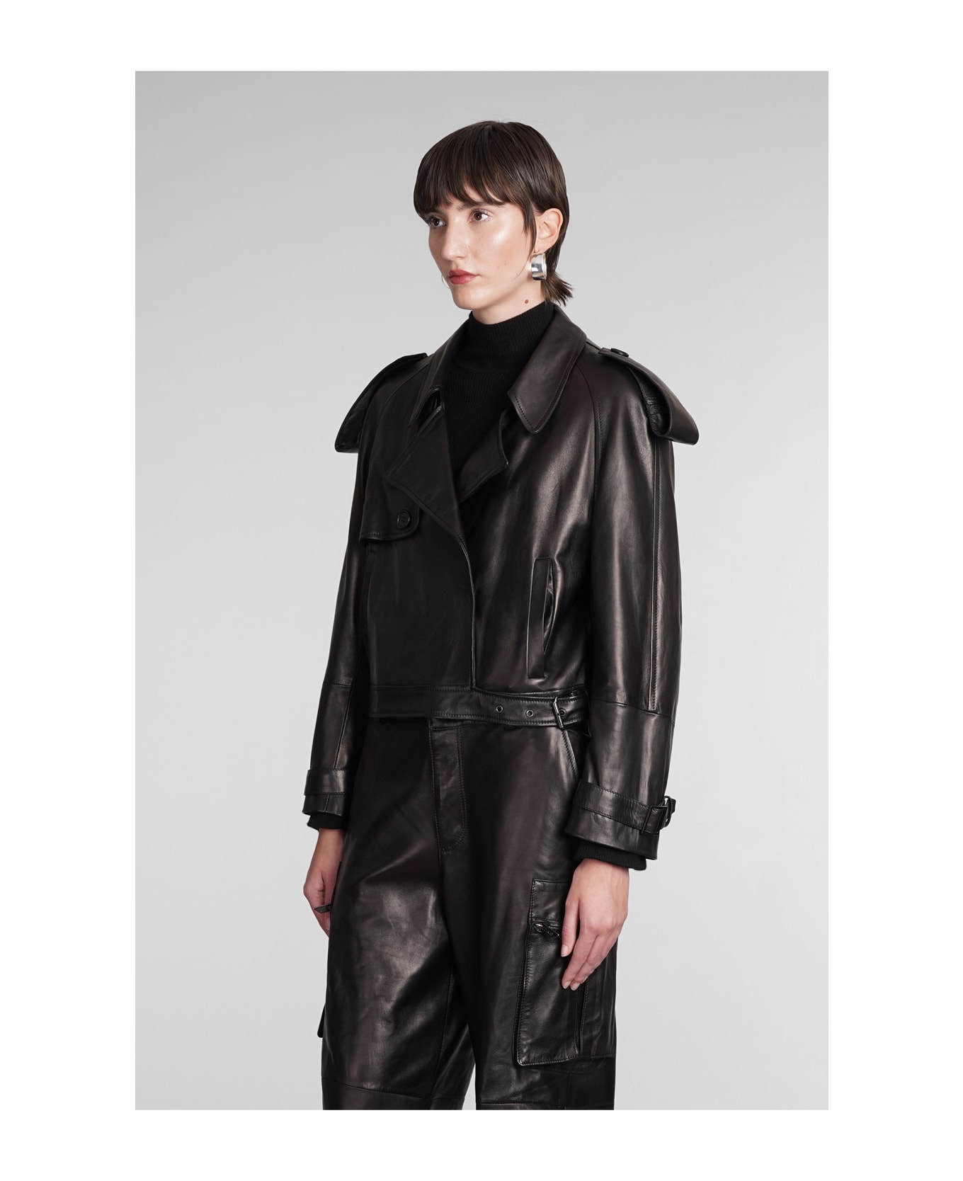 Salvatore Santoro Biker Jacket In Black Leather - black