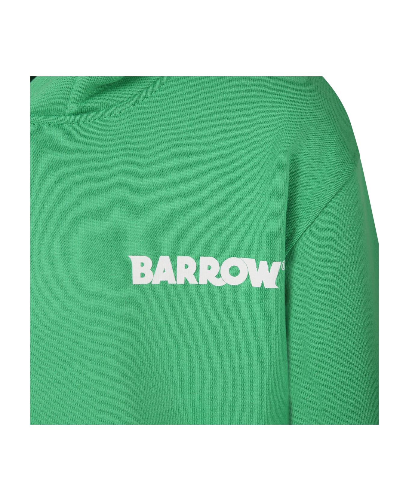 Barrow Green Sweatshirt For Kids With Logo And Iconic Smiley Face - Green