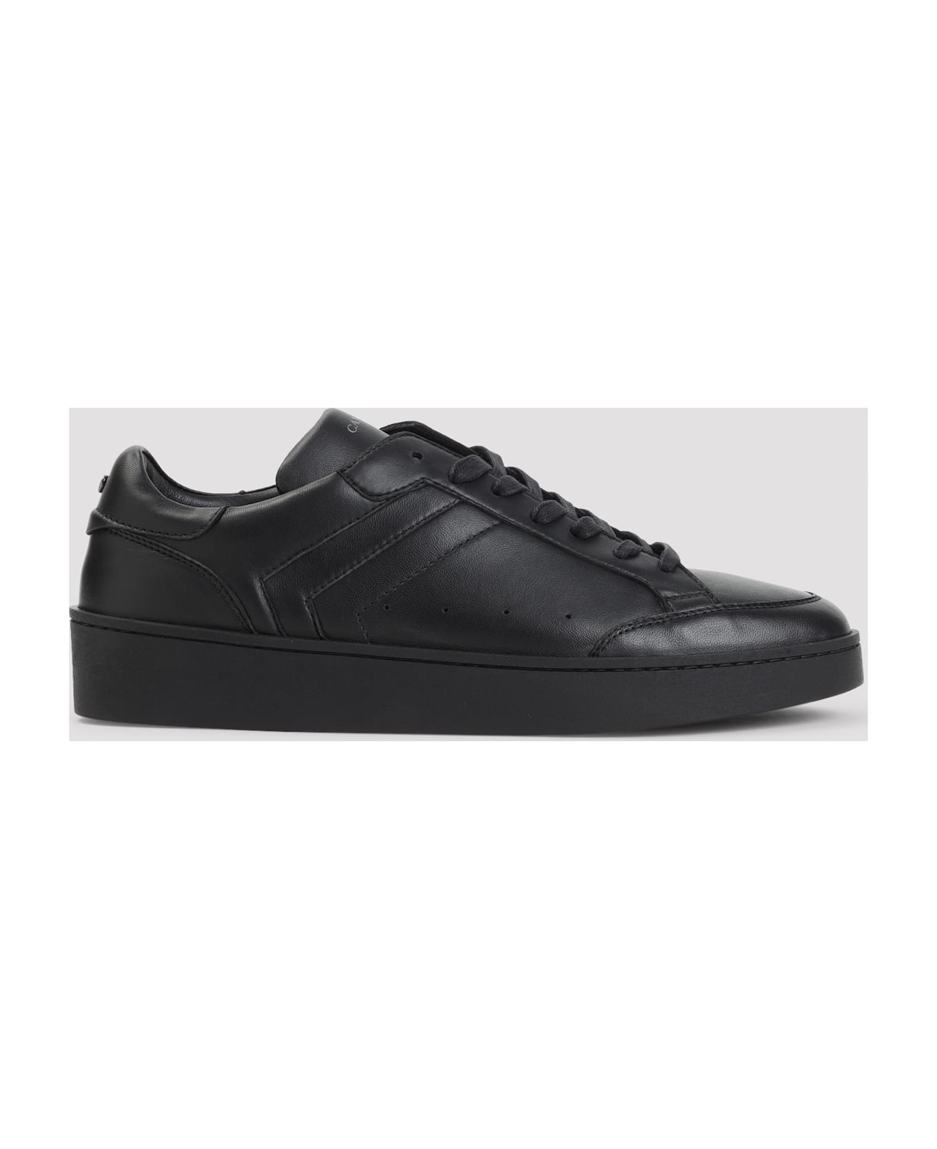 Canali Sneakers With Rubber Sole - Black