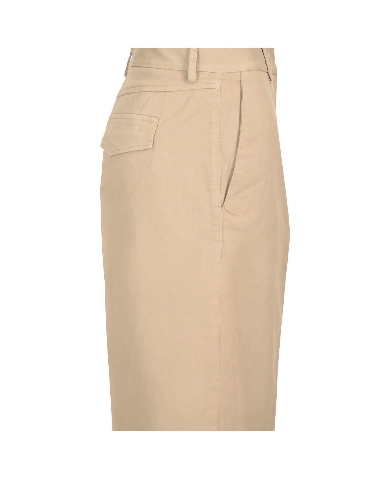 Forte_Forte Soft Cotton Twill Trousers - Beige