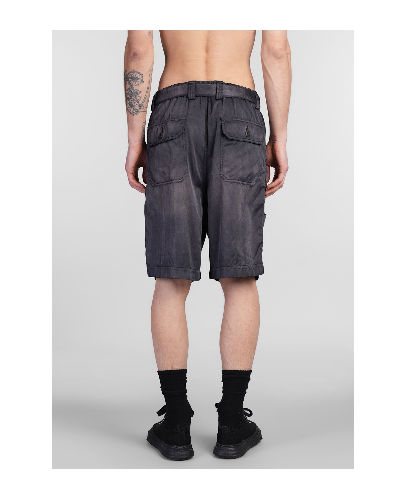 Mihara Yasuhiro Shorts In Black Rayon - black
