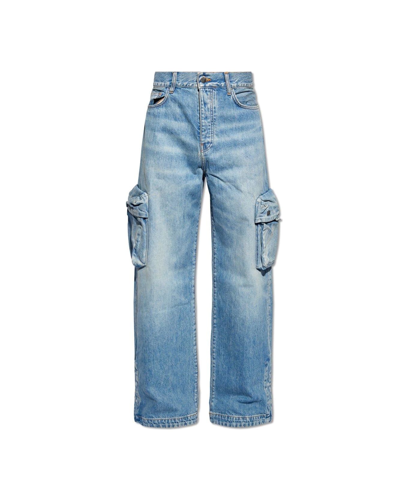 AMIRI Mid-rise Wide-leg Cargo Jeans - BLUE
