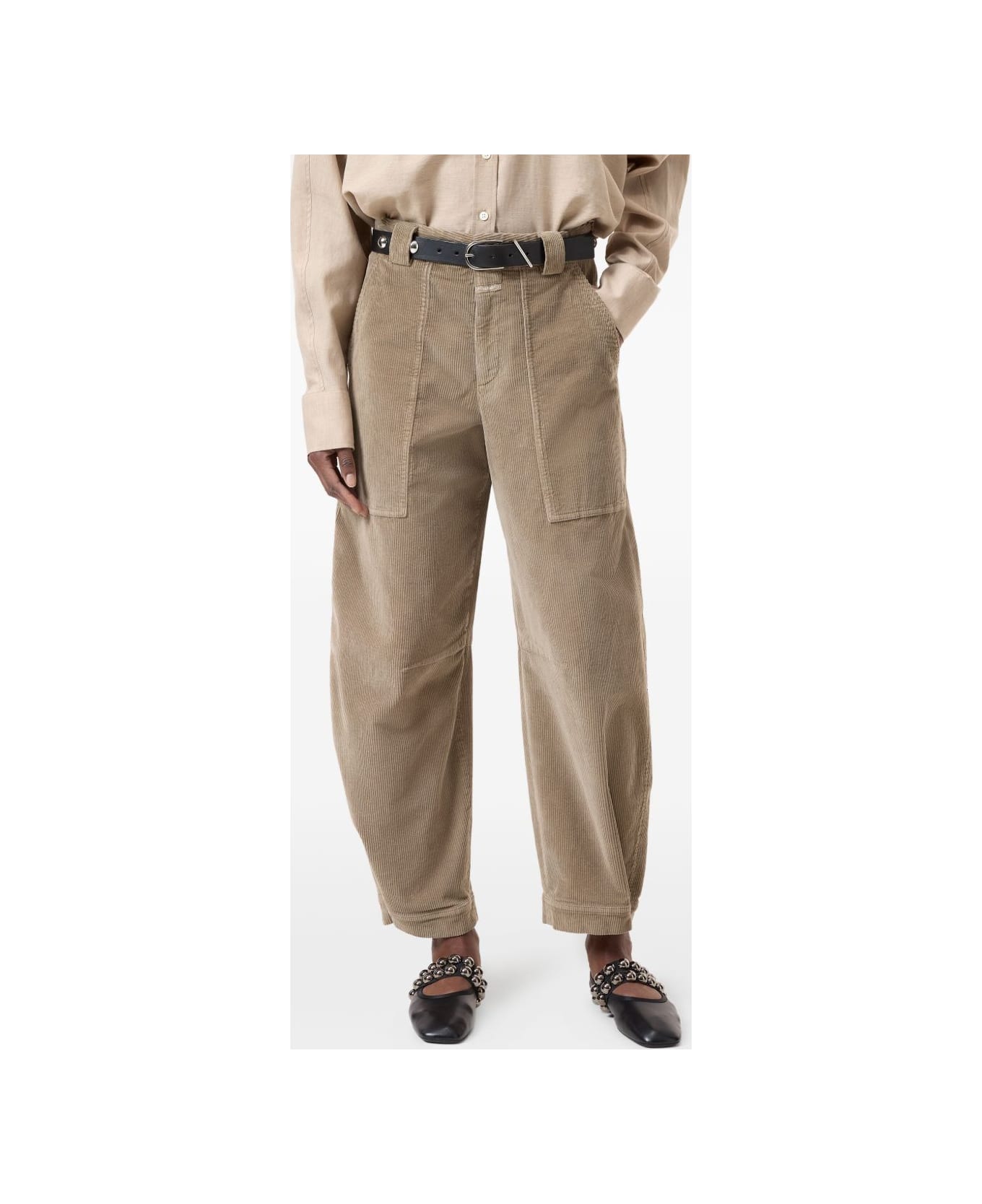 Closed Rhannon Cotton Trousers - Clay beige