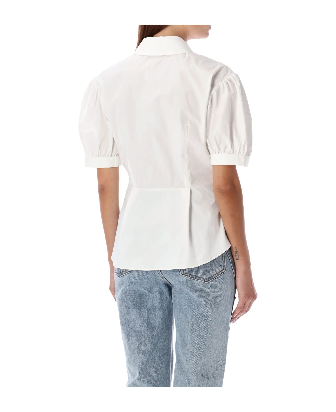 self-portrait Embellished Shirt - WHITE