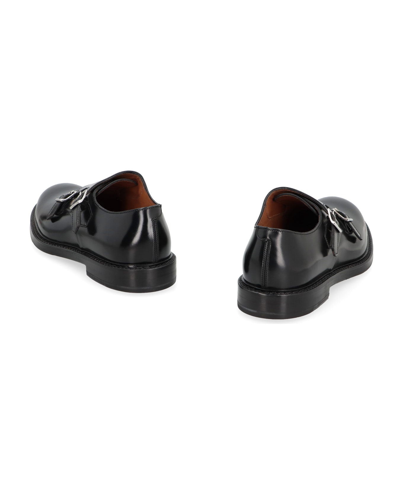 Doucal's Leather Monk-strap - black