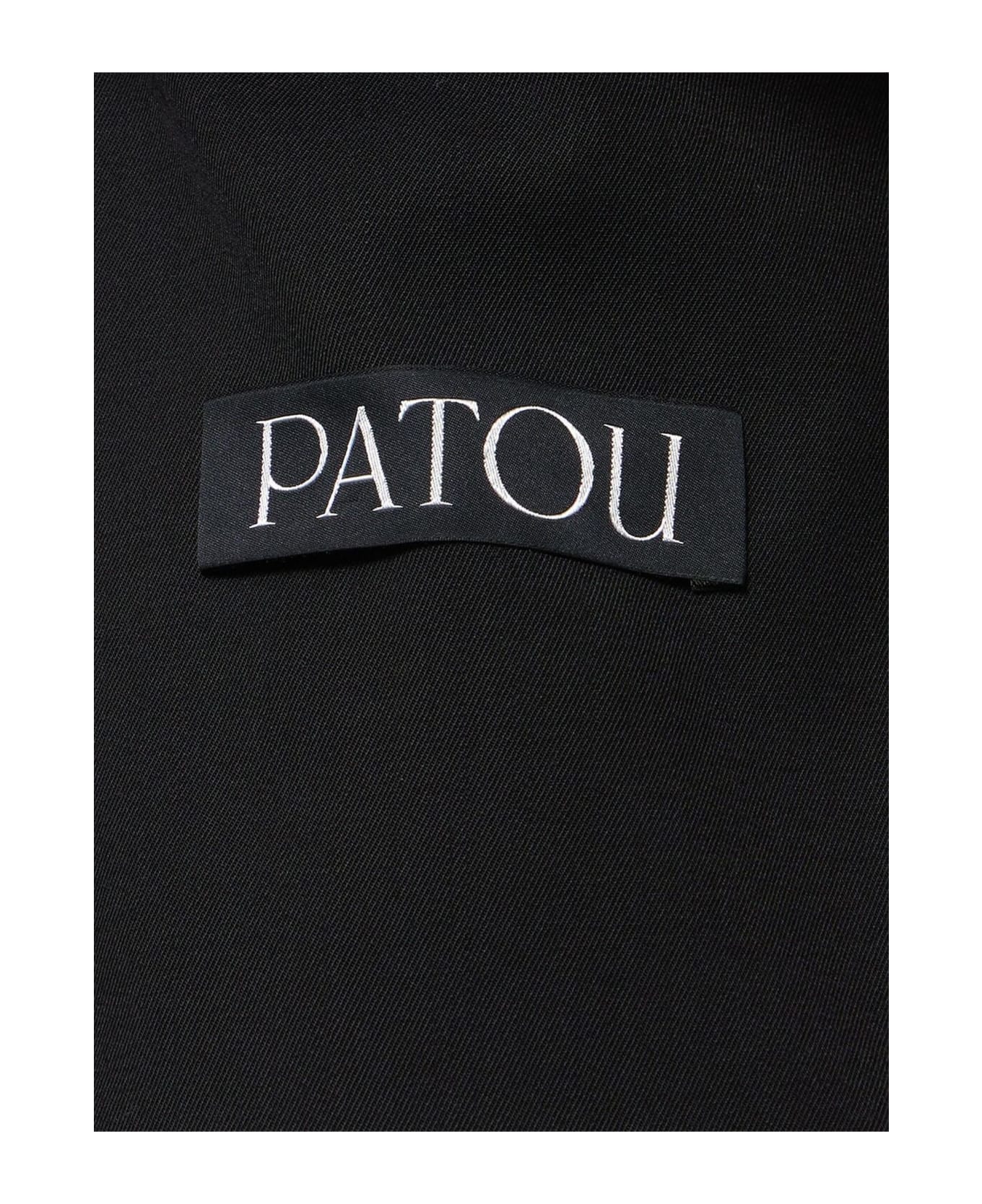 Patou Black Technical Wool Twill Jacket - Black