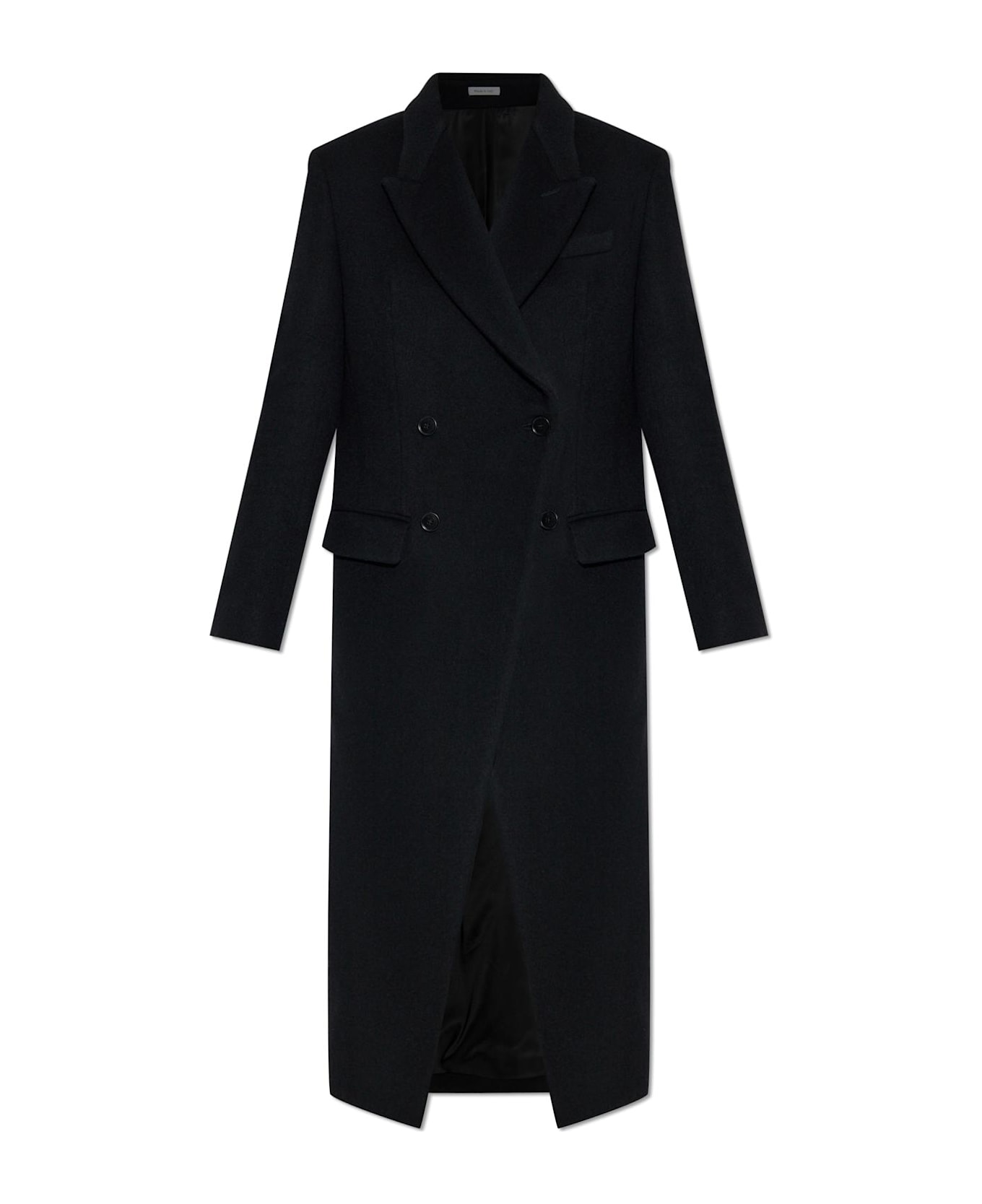 Alexander McQueen Double-breasted Wool Coat - Black