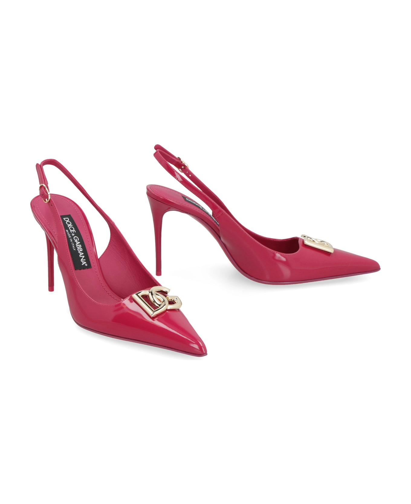 Dolce & Gabbana Leather Slingback Pumps - Cyclamen