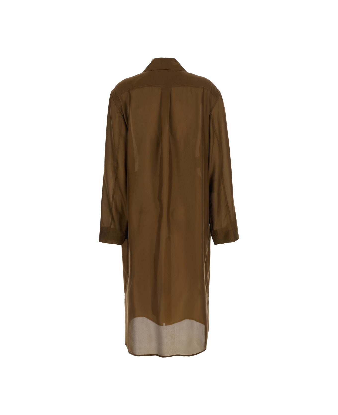 Philosophy di Lorenzo Serafini Cardigan With Wide Collar And Long Sleeves - Brown