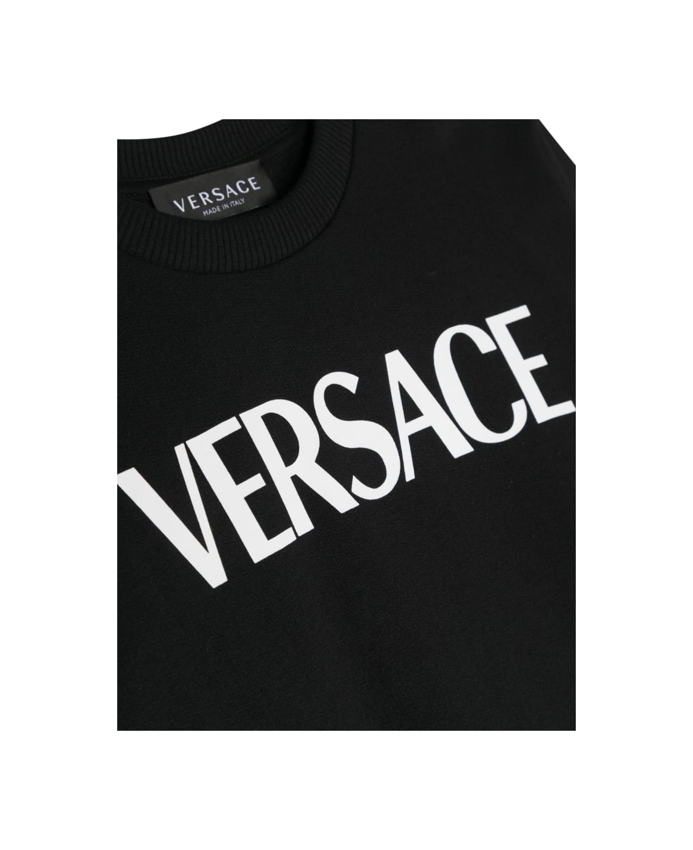 Versace Logo Crewneck Sweatshirt - BLACK ニットウェア＆スウェットシャツ