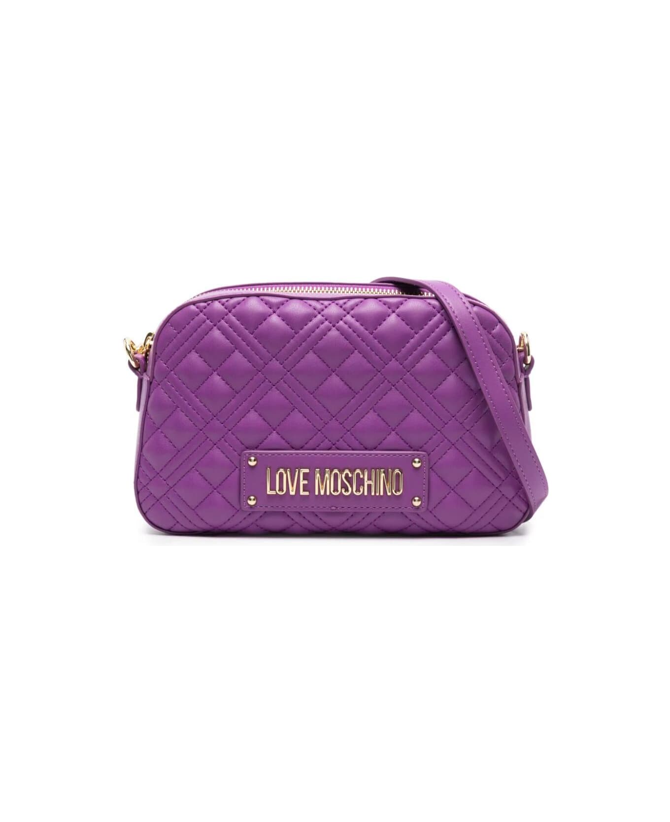 Love Moschino Quilted Shoulder Bag - Purple