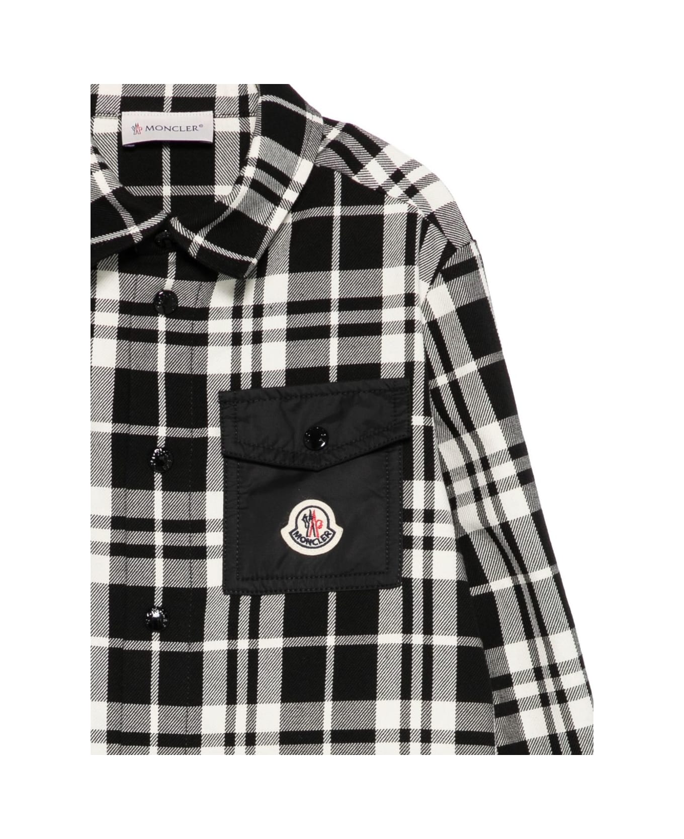 Moncler Enfant , Checked Shirt - Black