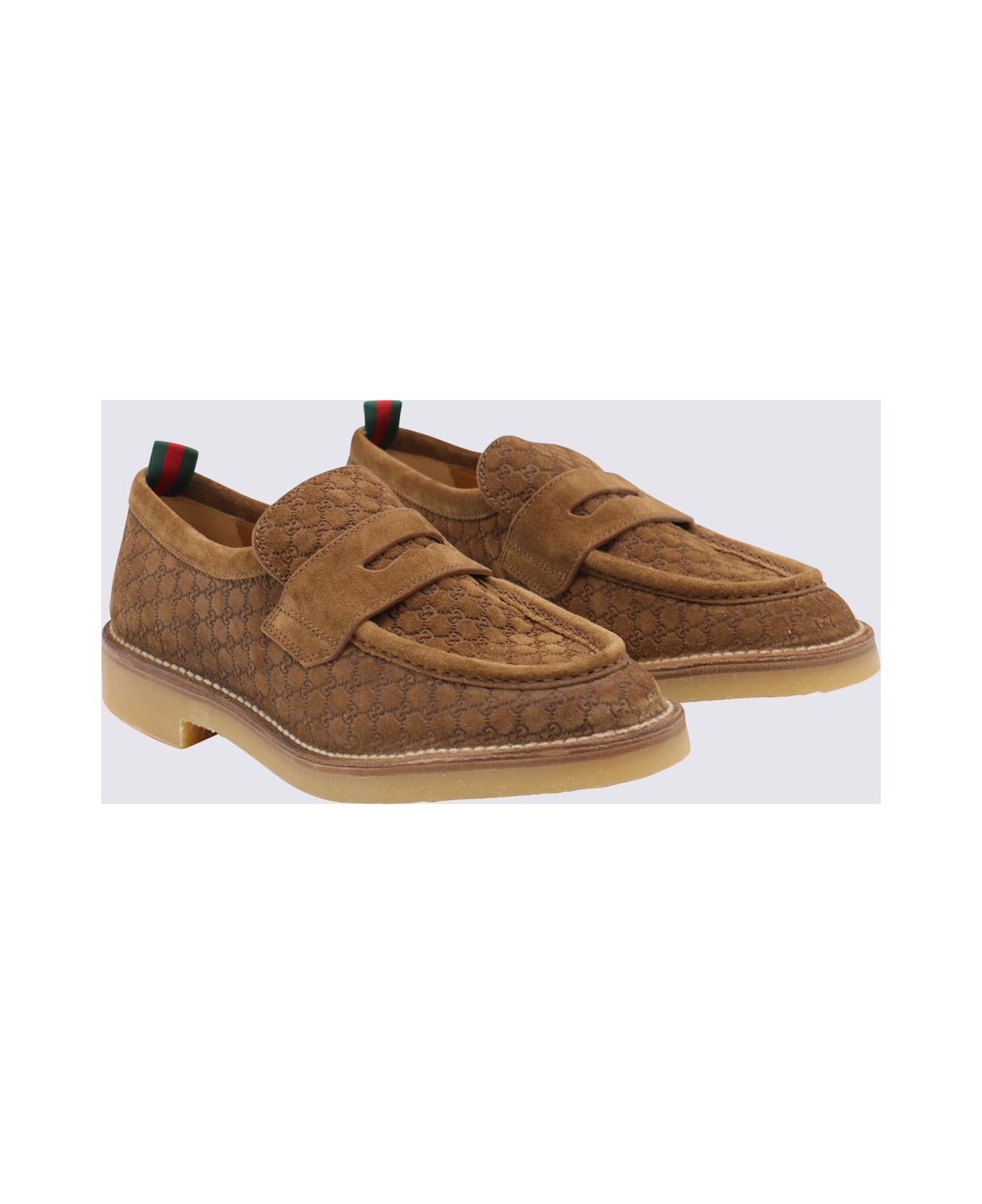 Gucci Tobacco Leather Loafers - TOBACCO