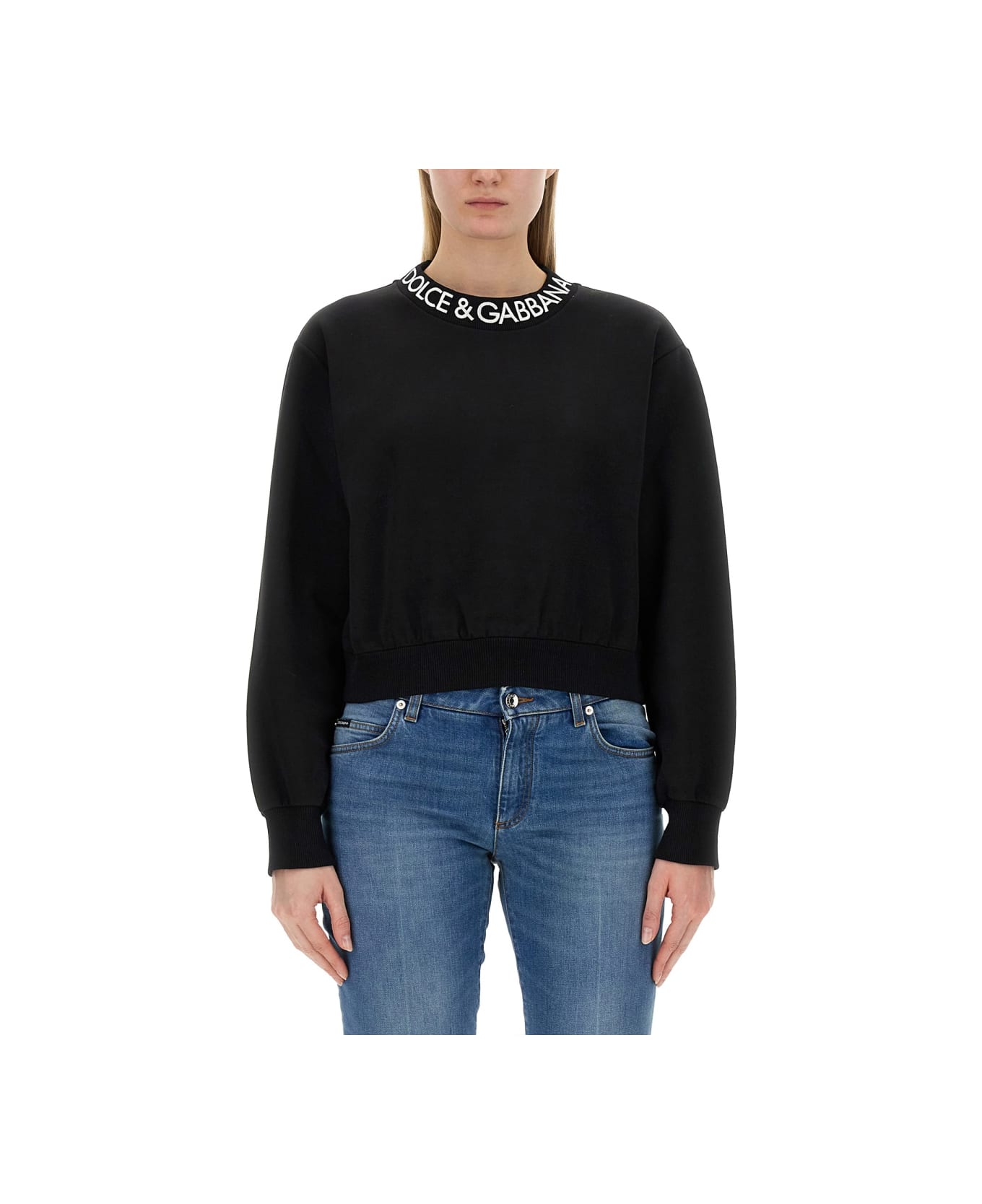 Dolce & Gabbana Sweatshirt With Logo - BLACK