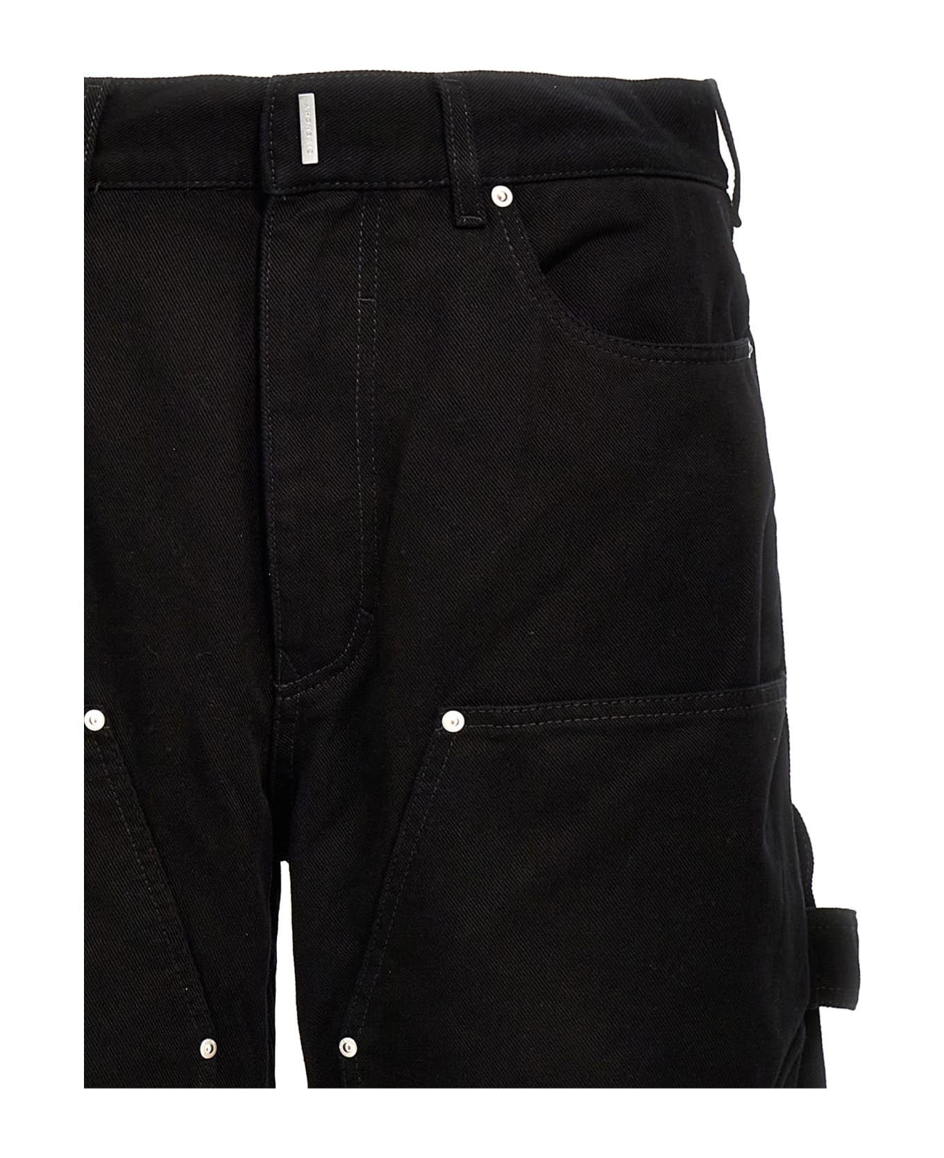 Givenchy 'zip Off Carpenter' Jeans - Black