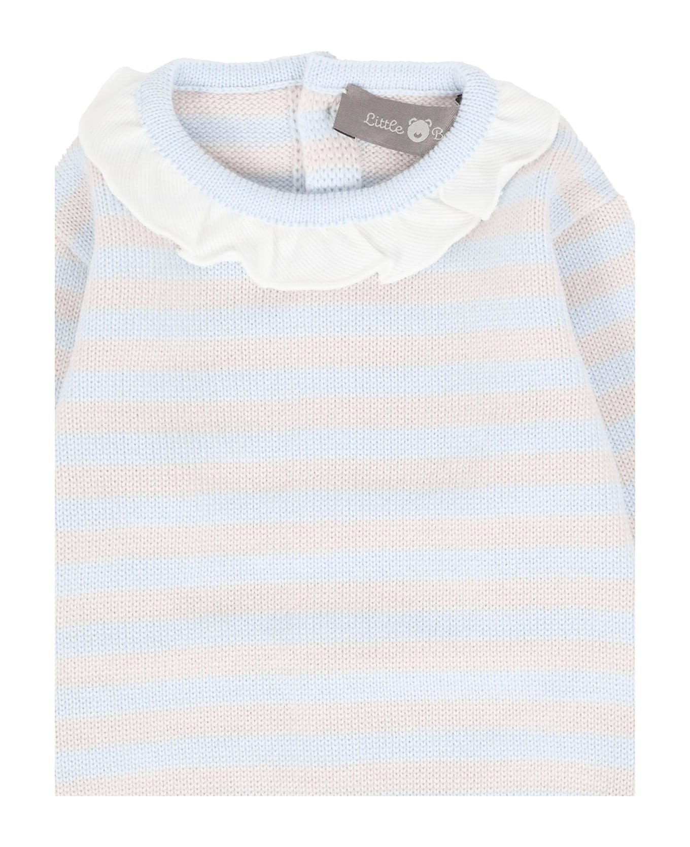 Little Bear Light Blue Sweater For Baby Girl - Light Blue