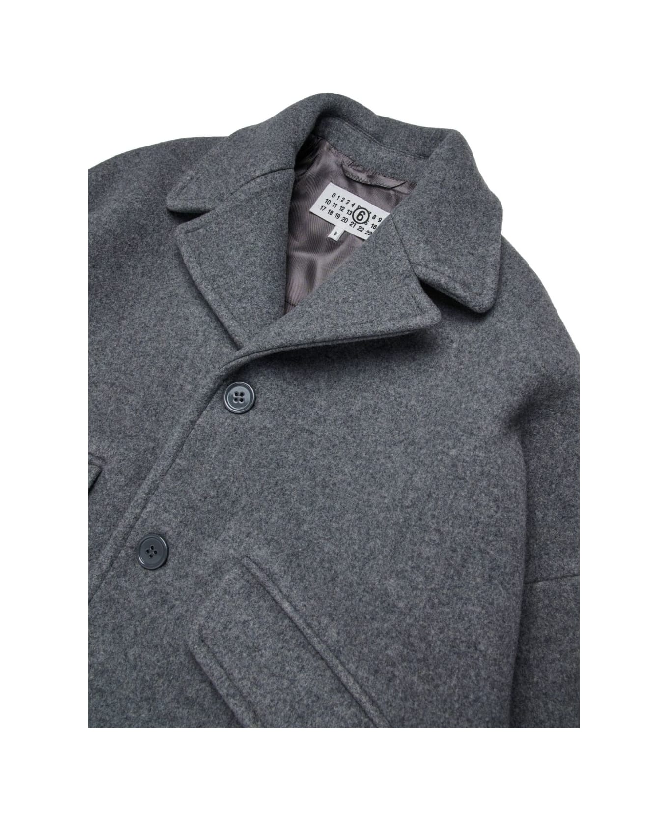 MM6 Maison Margiela Kids Wool Coat - Grey
