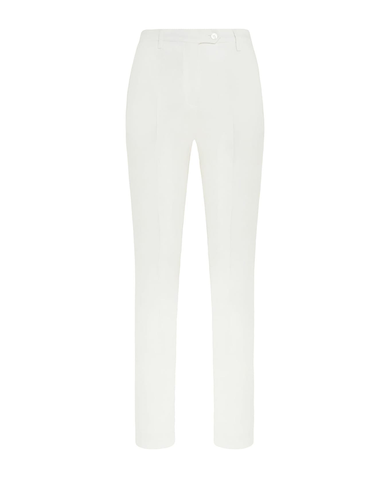 Kiton Trousers Linen - WHITE