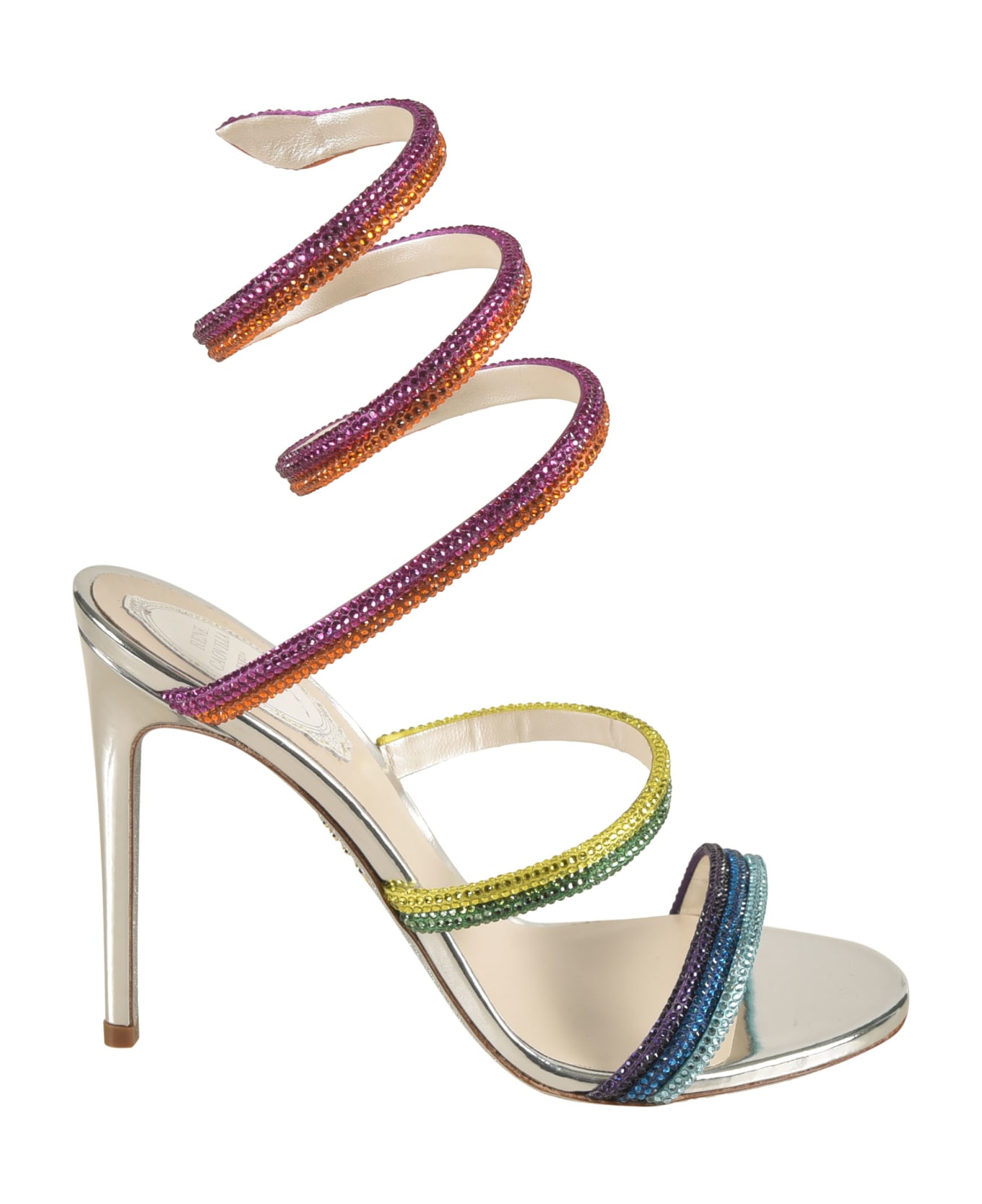 René Caovilla Rainbow 105 Sandals - Silver