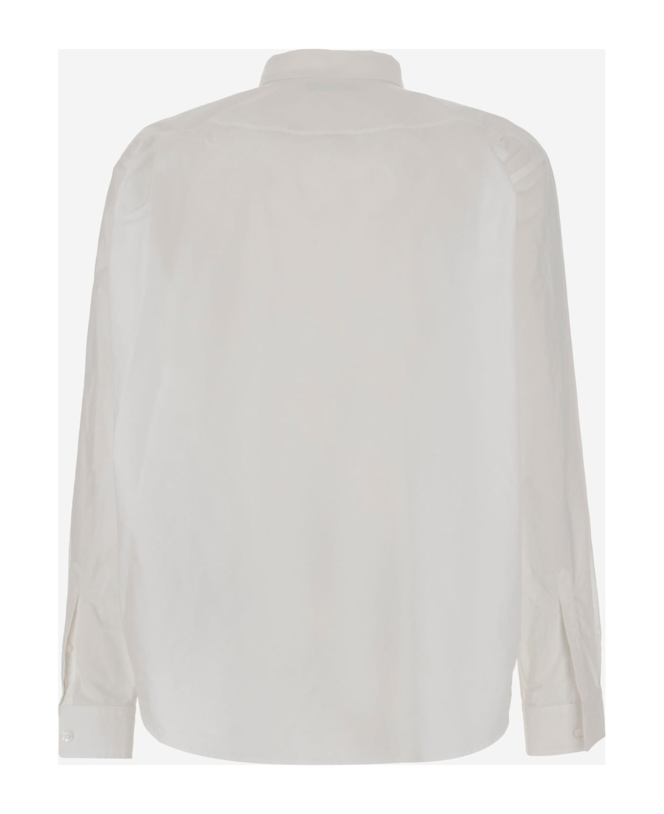 Balenciaga Cotton Shirt With Logo - White