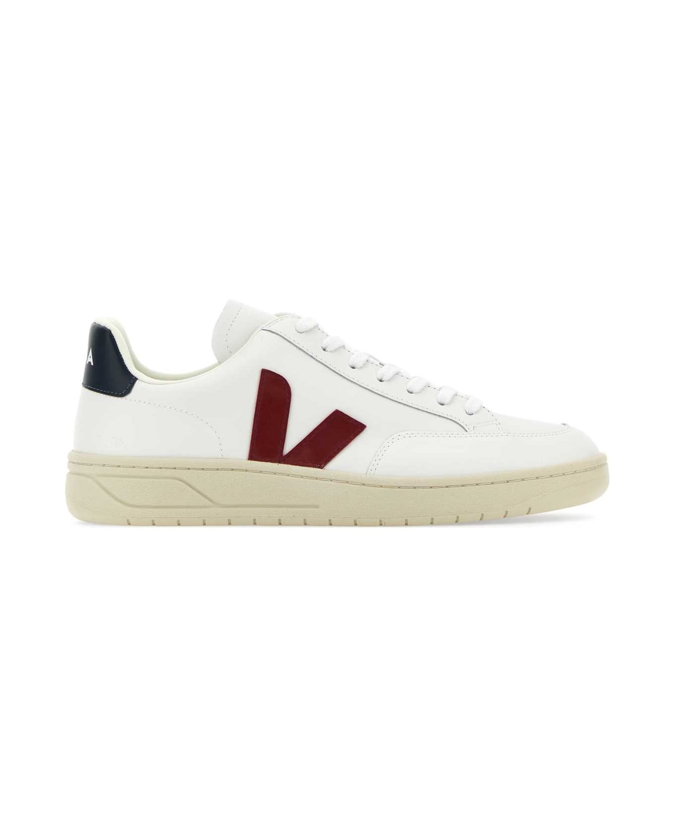 Veja White Leather V-12 Sneakers - EXTWHIMARNAU