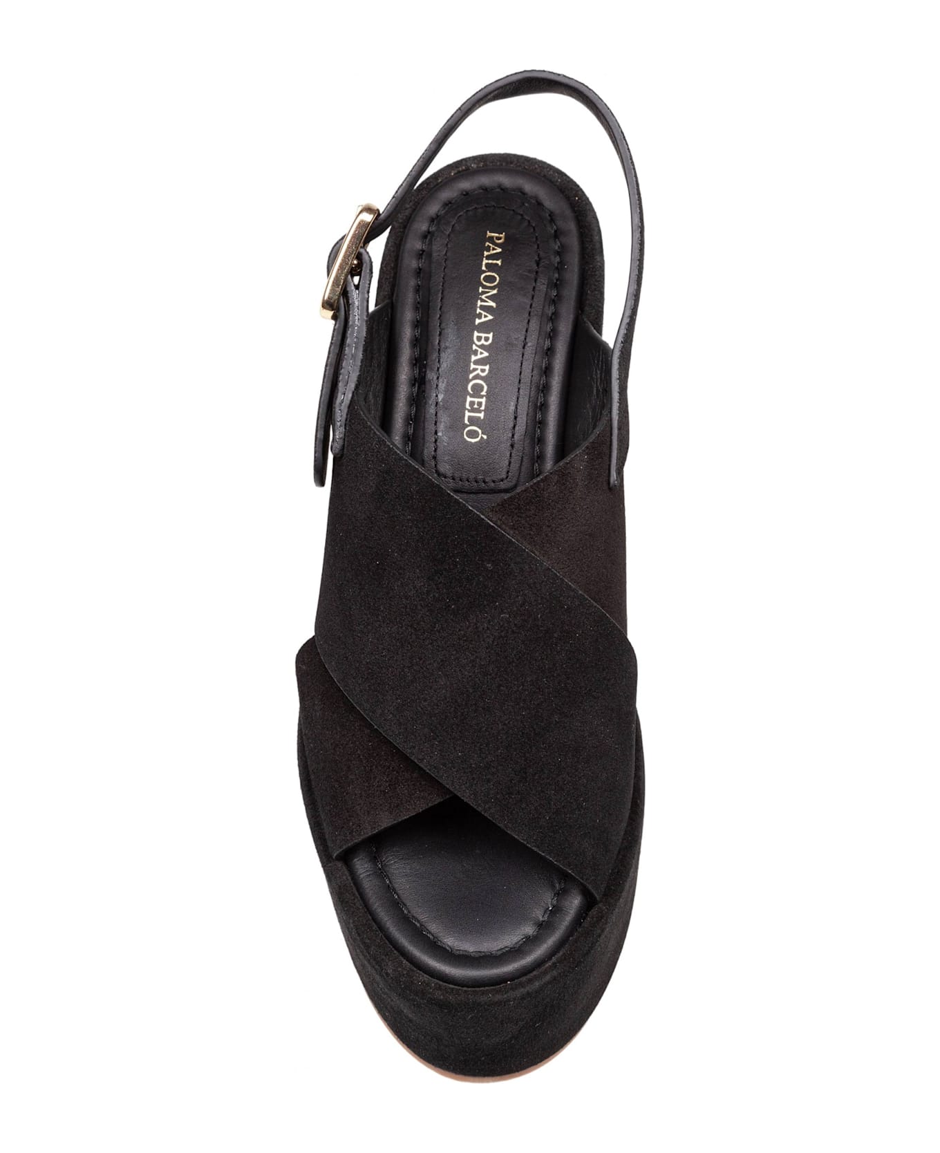 Paloma Barceló Sophie Sandal In Suede Color Black - Black