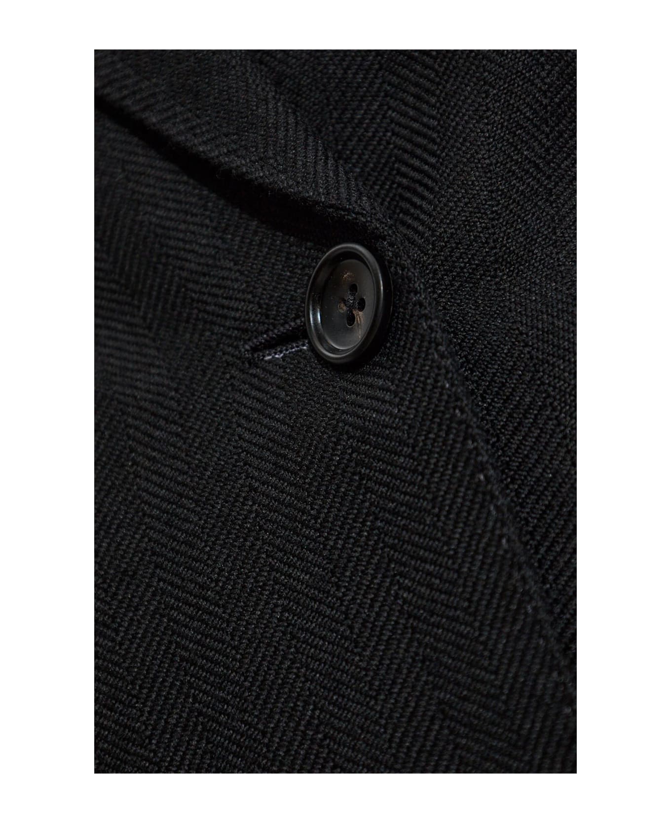 Tom Ford Herringbone Pattern Blazer - BLACK