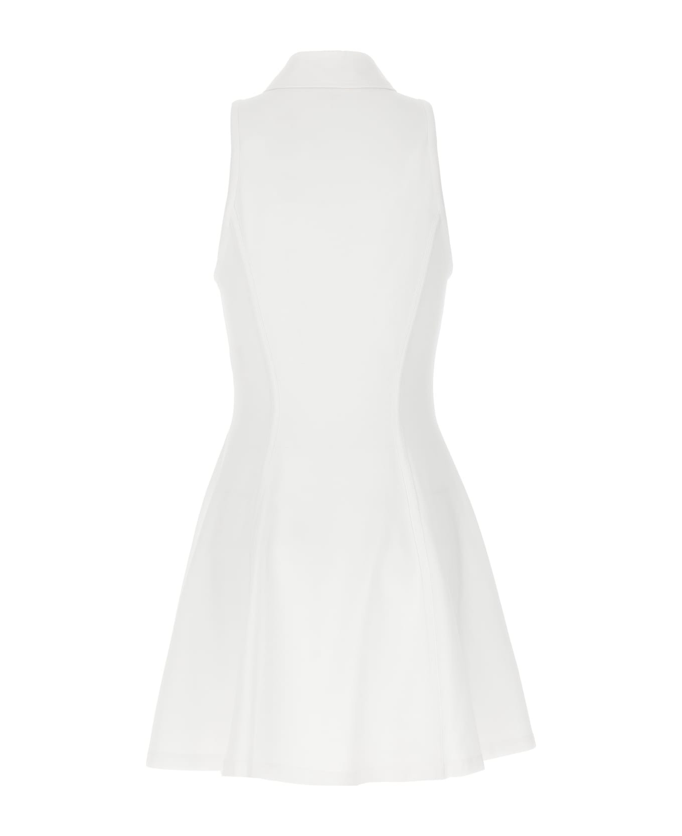 Brunello Cucinelli Logo Embroidery Dress - White ワンピース＆ドレス