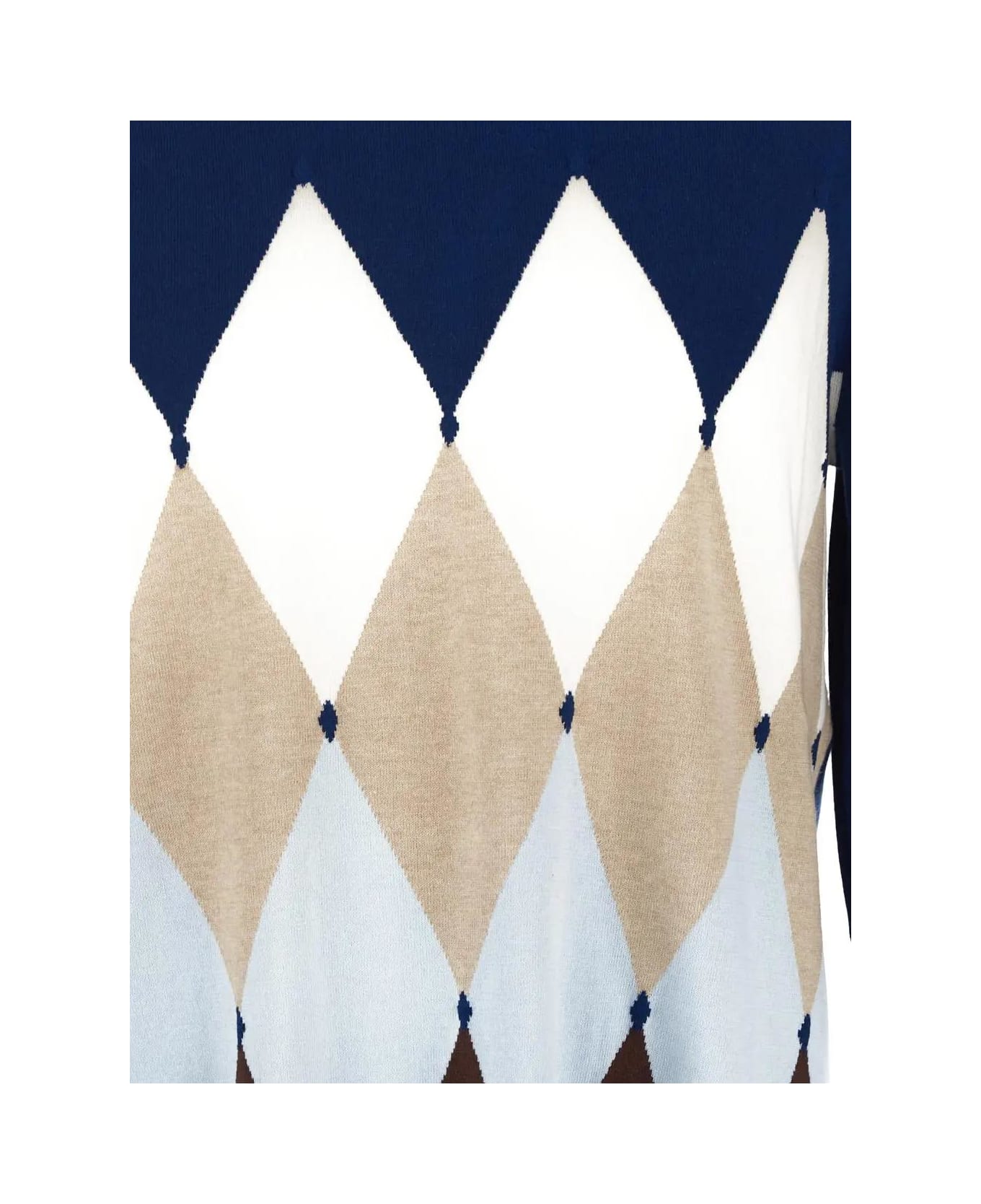 Ballantyne Geometric Pattern Sweater - ROYAL BLUE