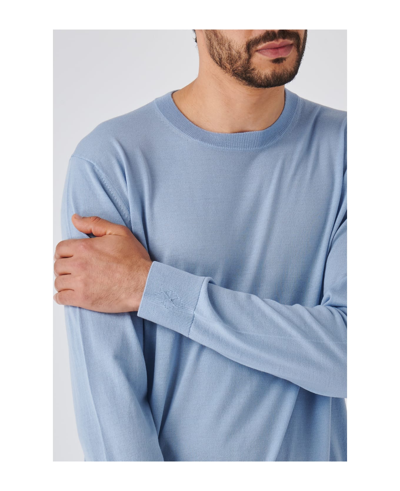 Ballantyne R Neck Pullover Sweater - CIELO