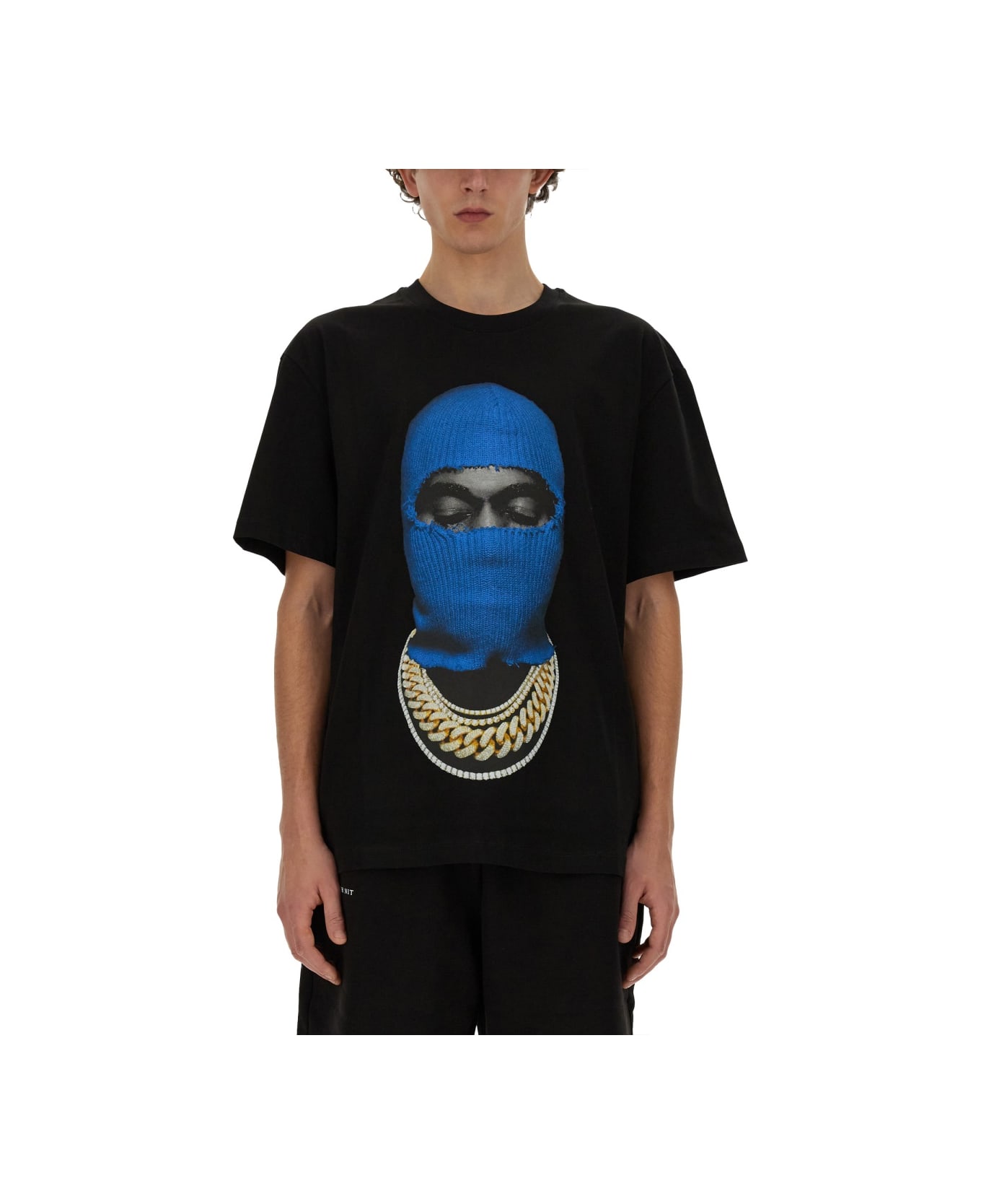 ih nom uh nit T-shirt "mask" - BLACK