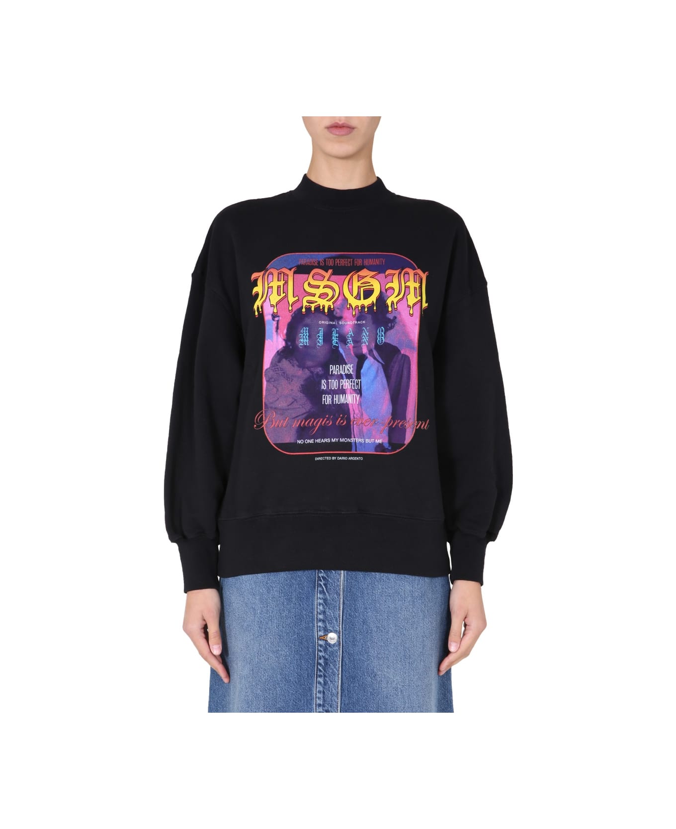 MSGM Paricollo Sweatshirt - BLACK