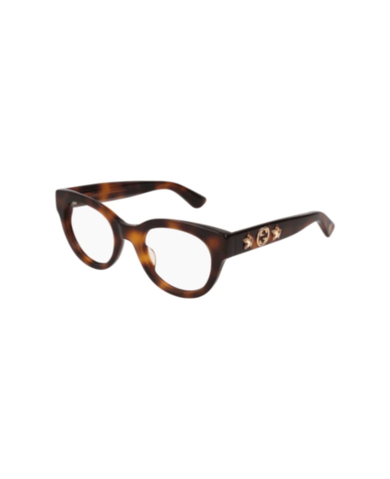 Gucci Eyewear Gg0209o002 Havana Havana Transpa | italist